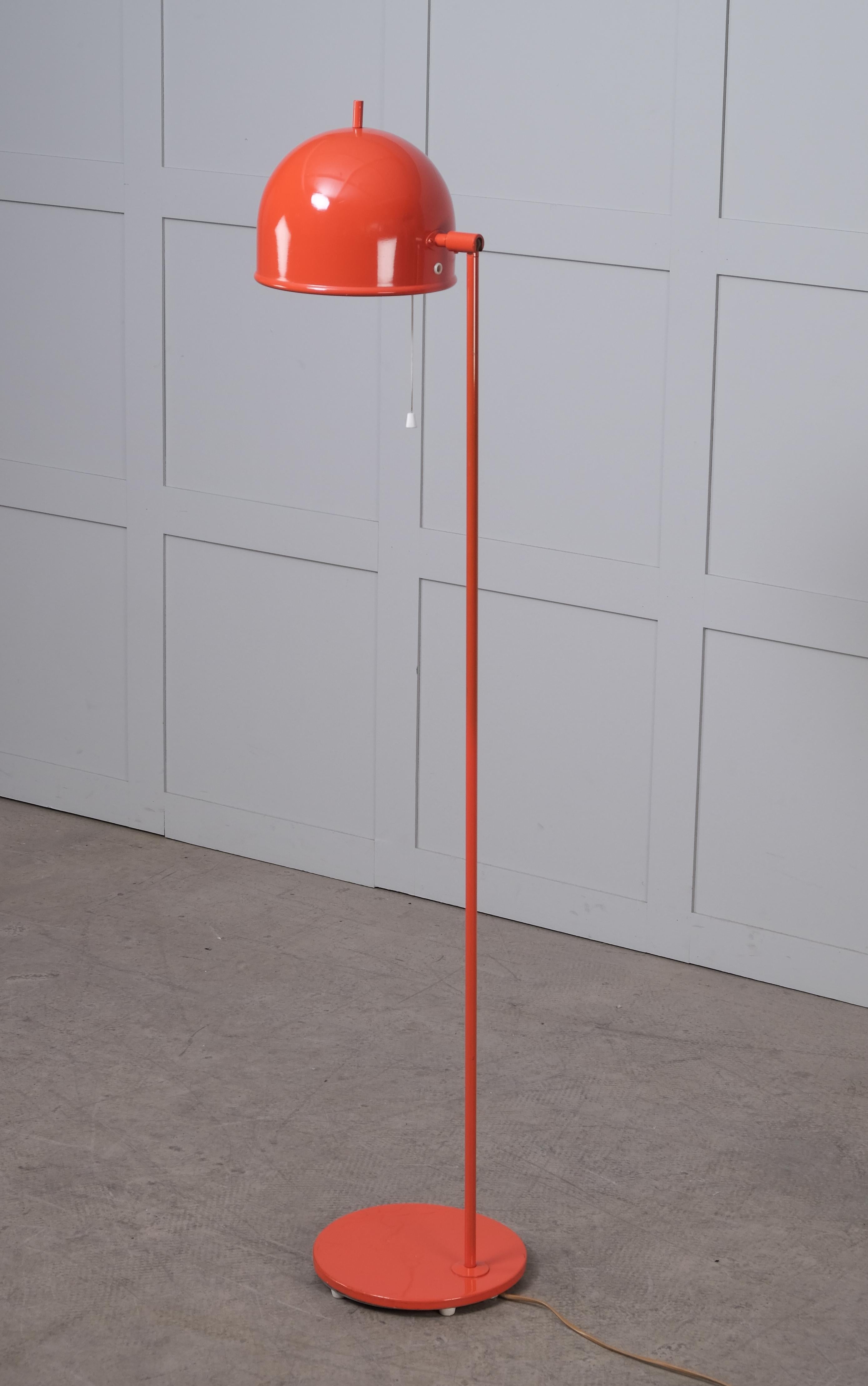 Late 20th Century Orange Floor Lamp G-075 by Bergboms, 1970s For Sale