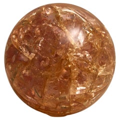Orange Fractal Resin Globe