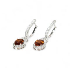 Orange Garnet Fancy Earrings