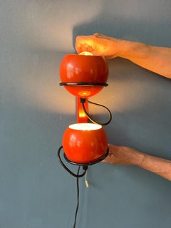 Orange GEPO Eyeball Wall Lamp, 1970s