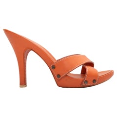 Sandali con tacco arancione Giuseppe Zanotti Taglia 37