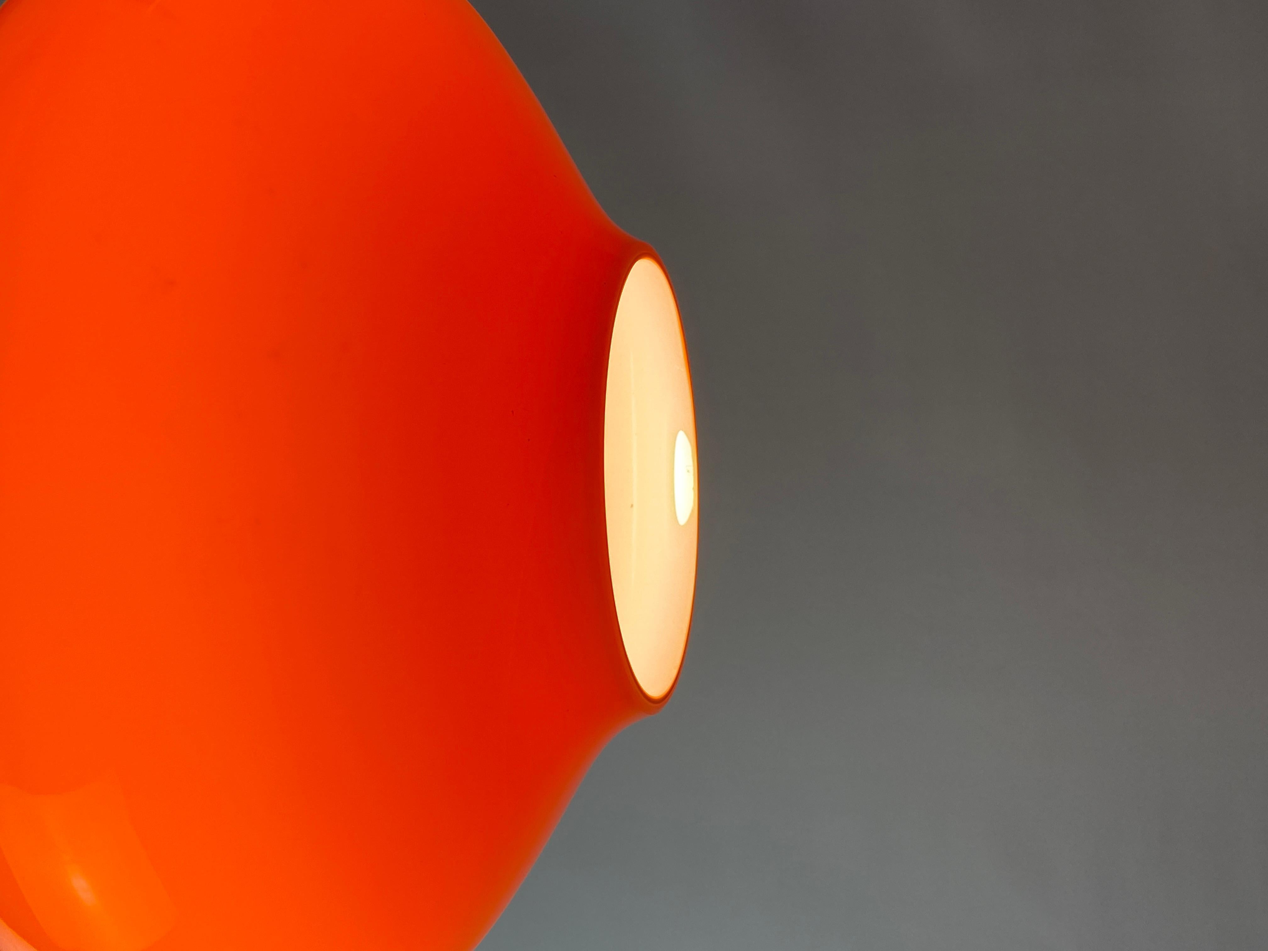 Orange glass pendant light by Massimo Vignelli for Venini, 1950s 4