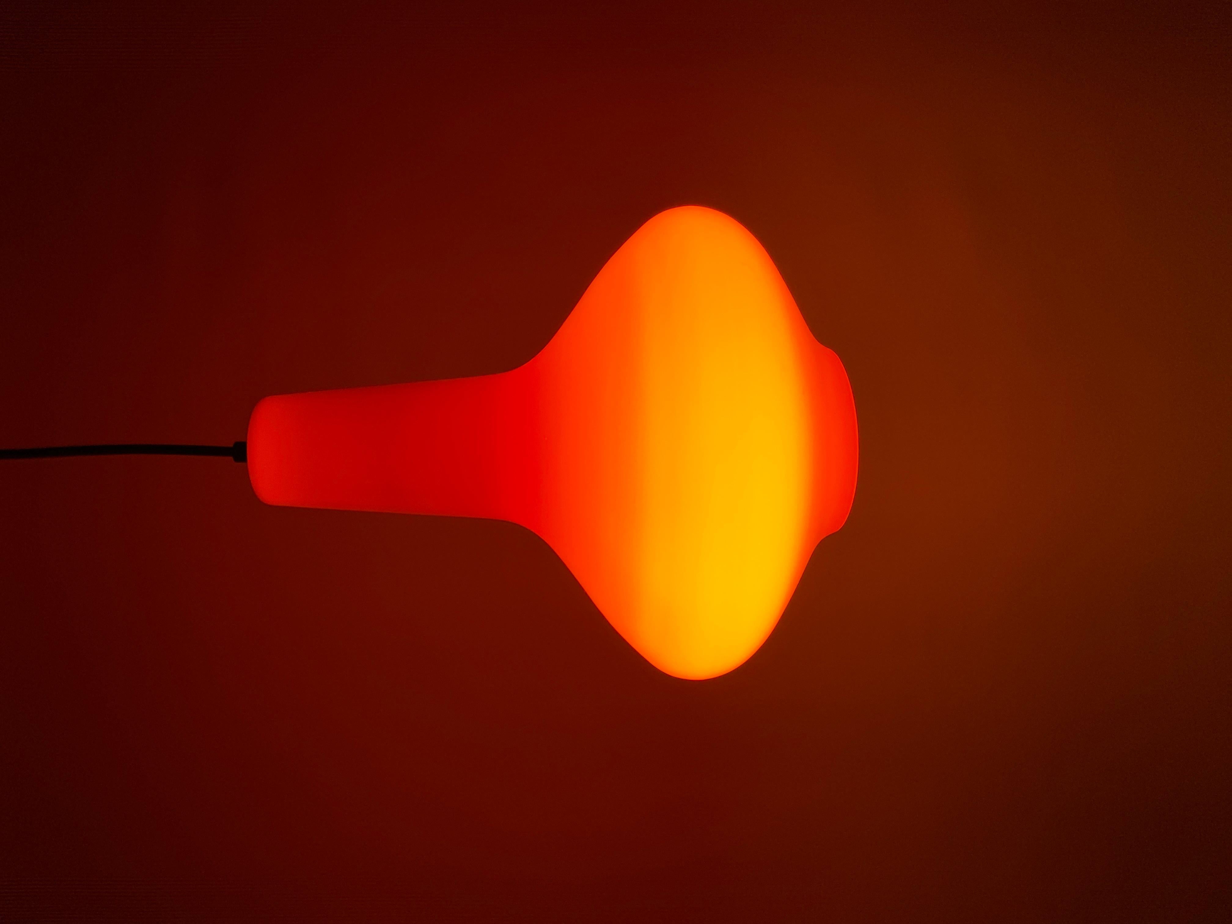 Orange glass pendant light by Massimo Vignelli for Venini, 1950s 5