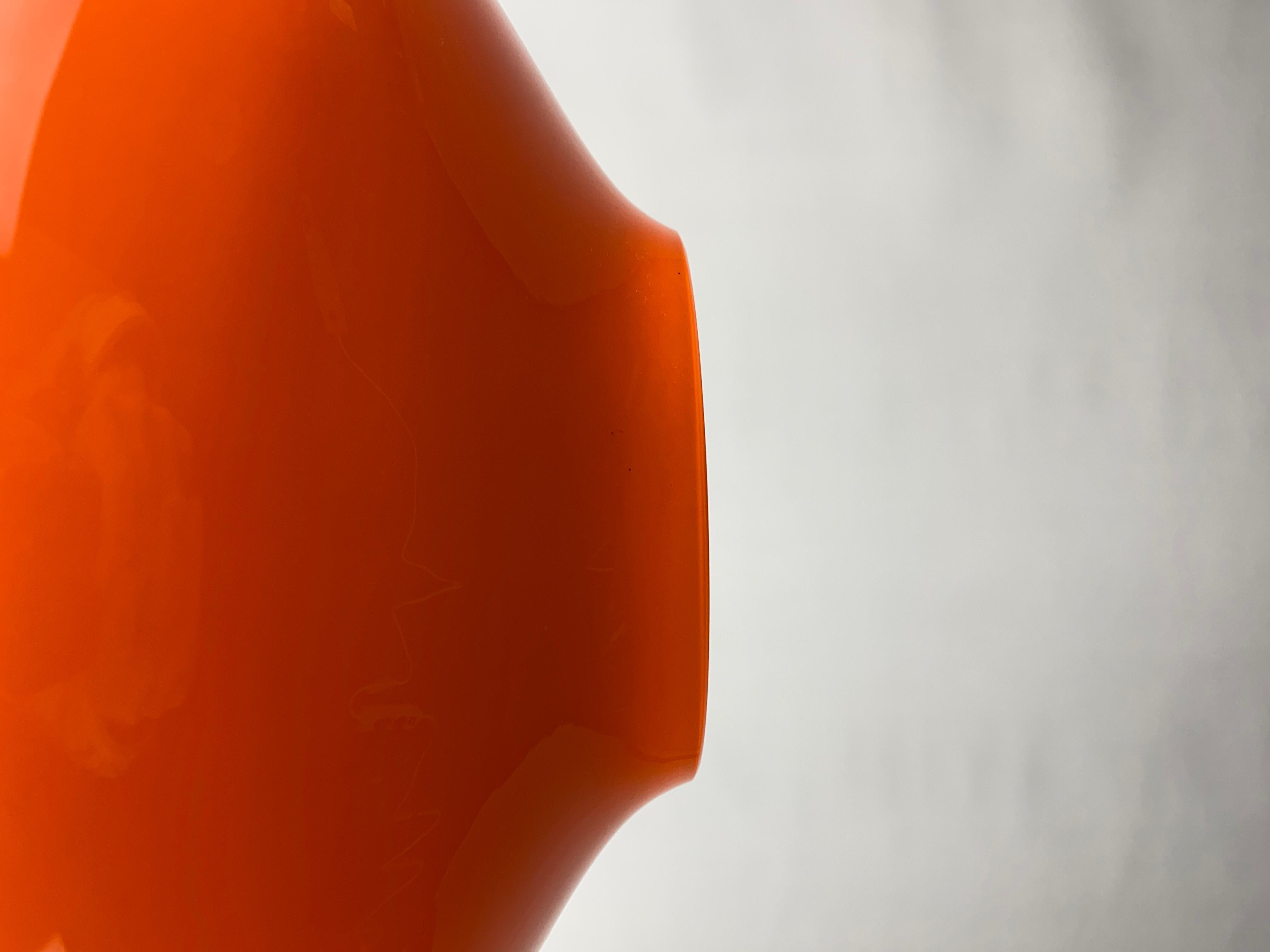 Italian Orange glass pendant light by Massimo Vignelli for Venini, 1950s