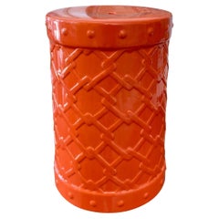 Orange Glazed Ceramic Garden Seat