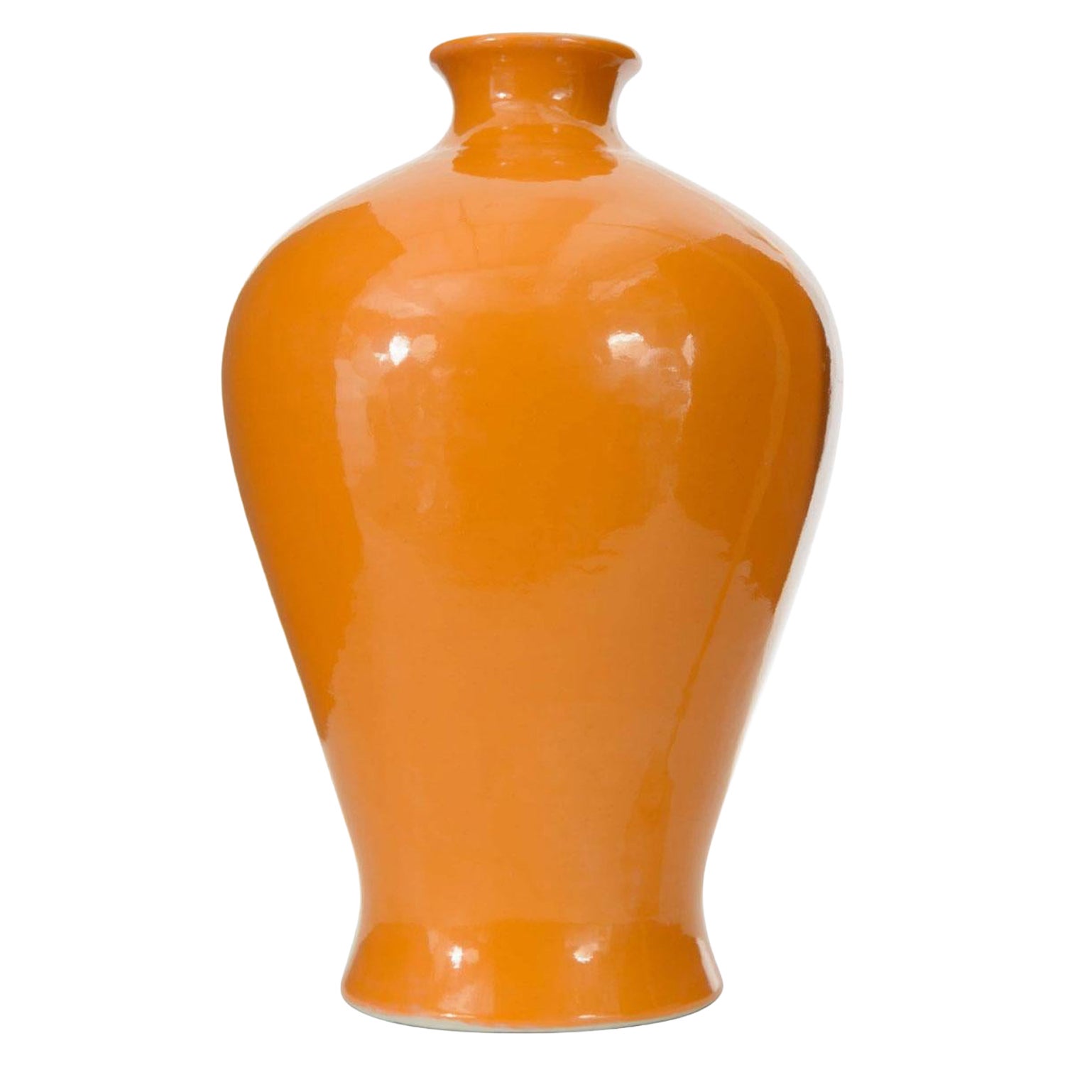 Orange Glazed Ceramic Vase