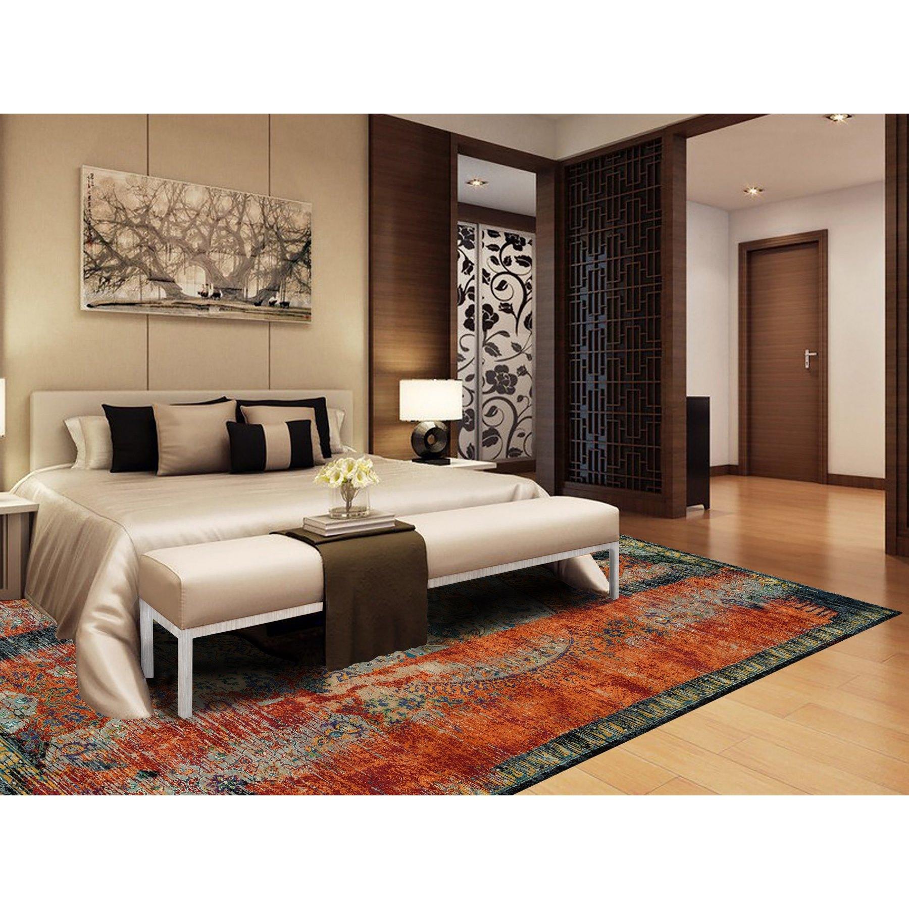 Ce fabuleux tapis noué à la main a été créé et conçu pour une résistance et une durabilité accrues. Ce tapis a été fabriqué à la main pendant des semaines selon la méthode traditionnelle qui est utilisée pour faire des
Taille exacte du tapis en