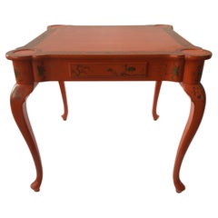 Orange Hand Painted Game Table