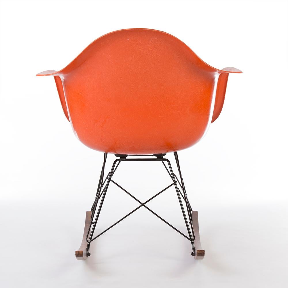 American Orange Herman Miller Eames RAR Arm Shell Chair For Sale