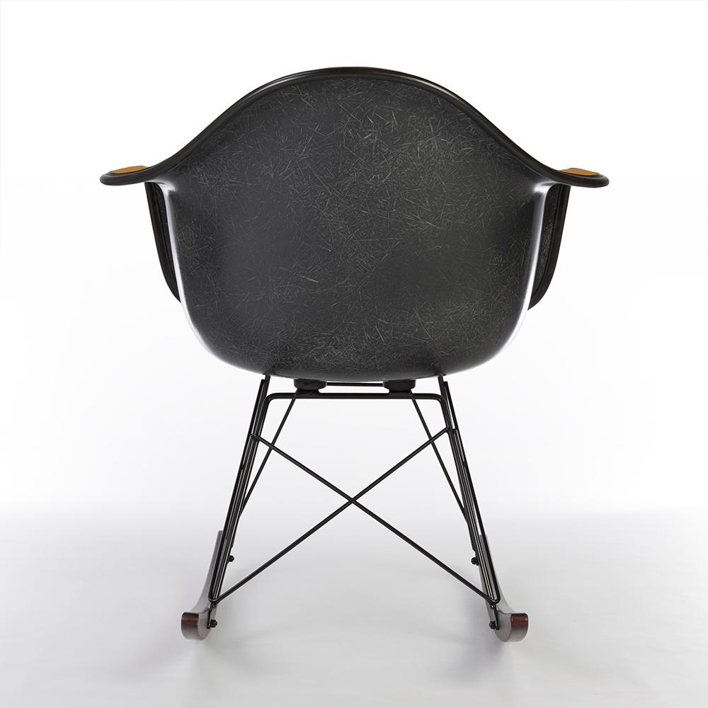 Mid-Century Modern Orange Herman Miller Vintage Eames Upholstered RAR Arm Shell Chair For Sale