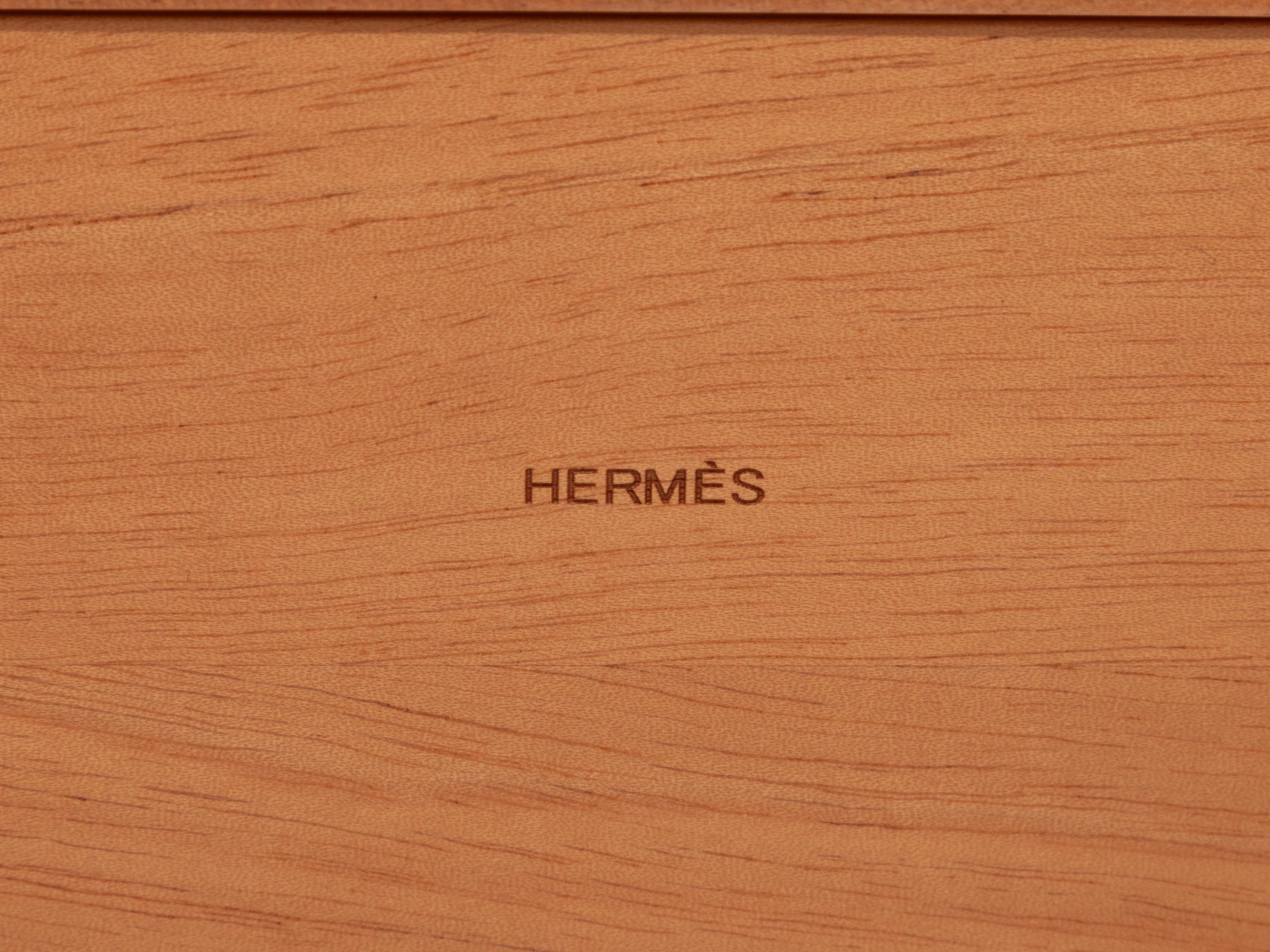 da uomo o donna Coperchio per scatola di carta igienica in Wood Wood e pelle di Hermes arancione in vendita