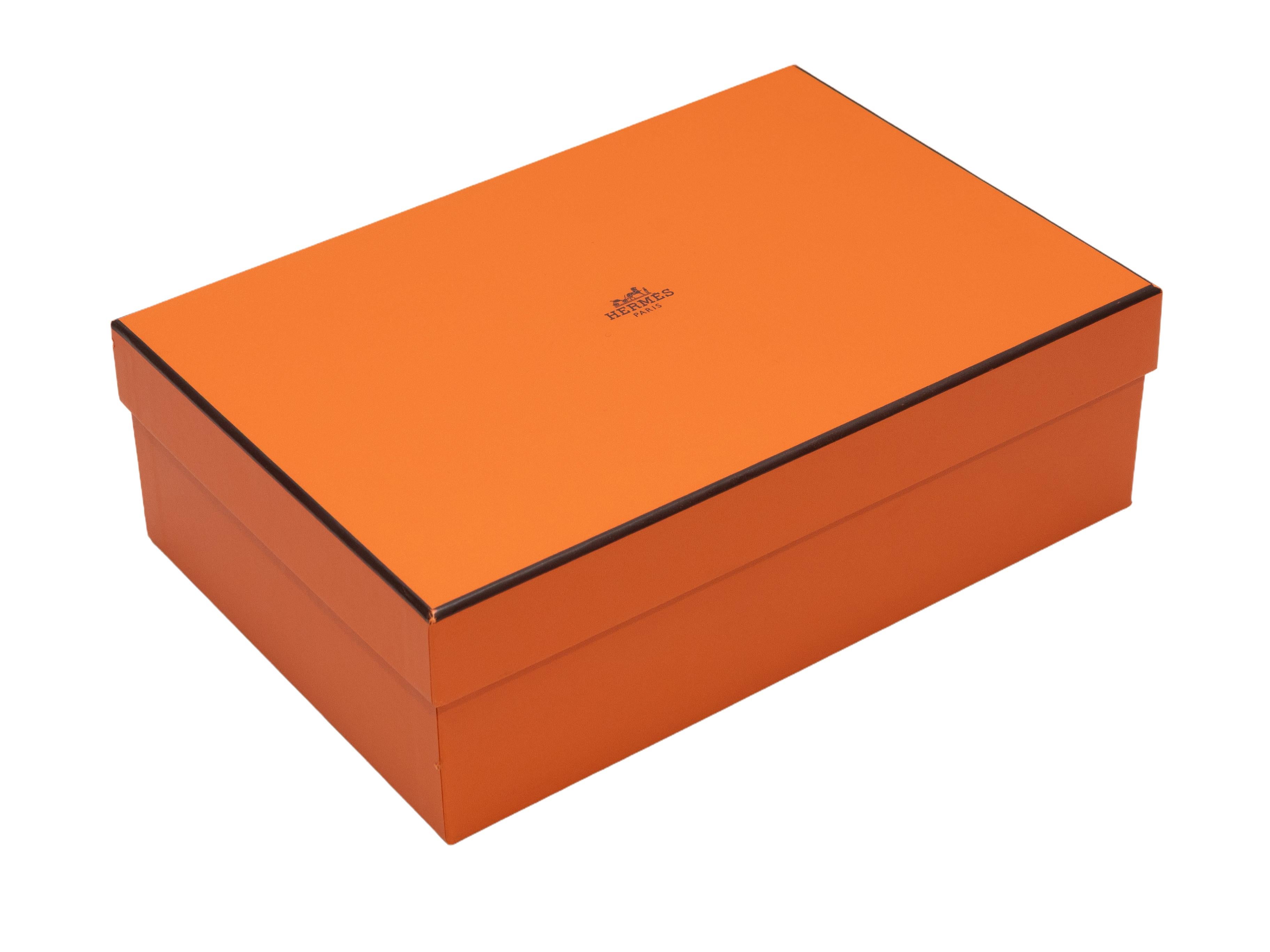 Coperchio per scatola di carta igienica in Wood Wood e pelle di Hermes arancione in vendita 2