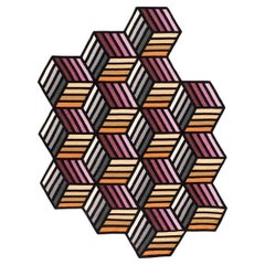 Tappeto Parquet Esagonale Arancione di Gandia Blasco