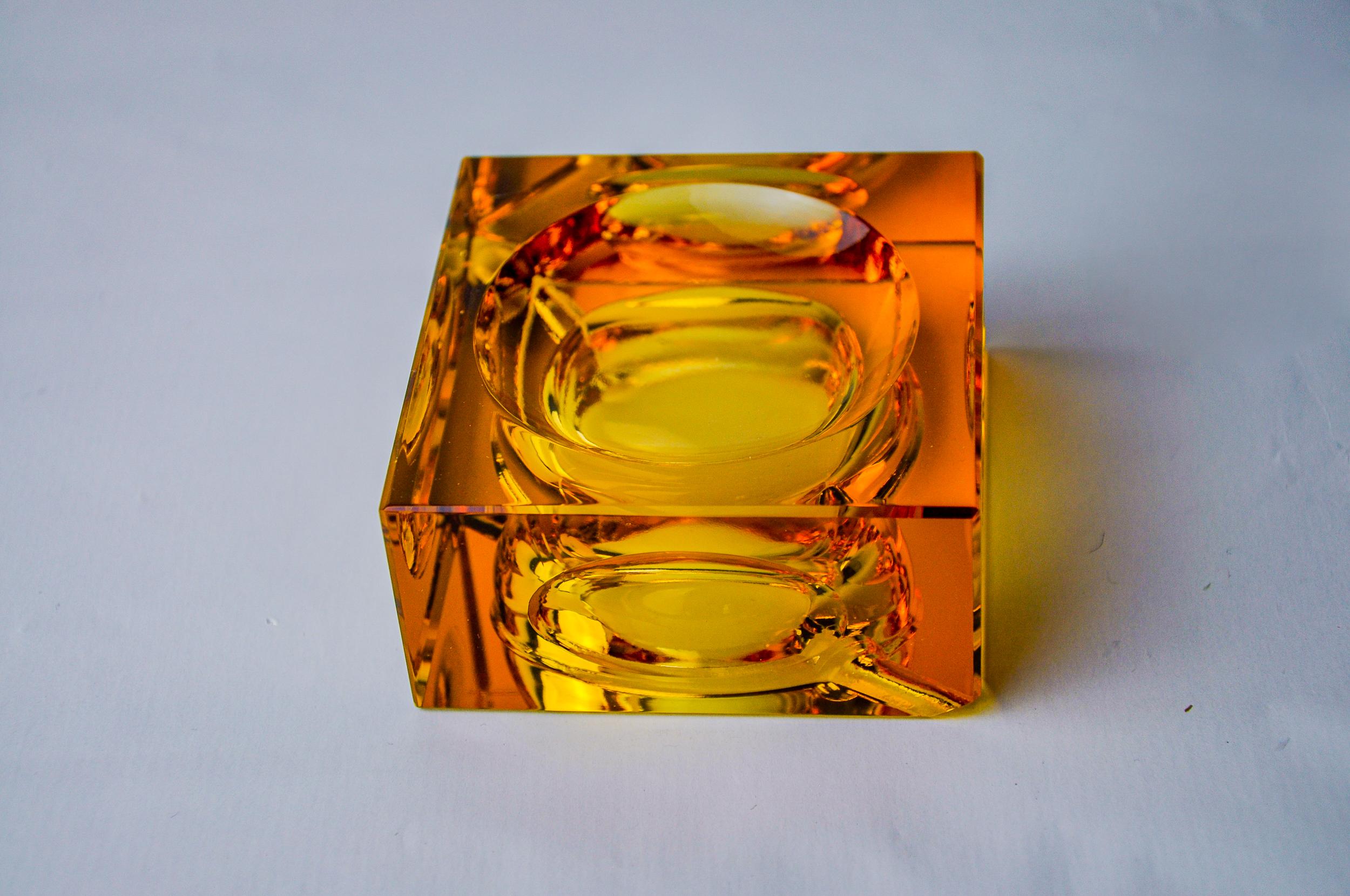 Fin du 20e siècle Cendrier d'Antonio Imperatore, verre de Murano, Italie, 1970 en vente