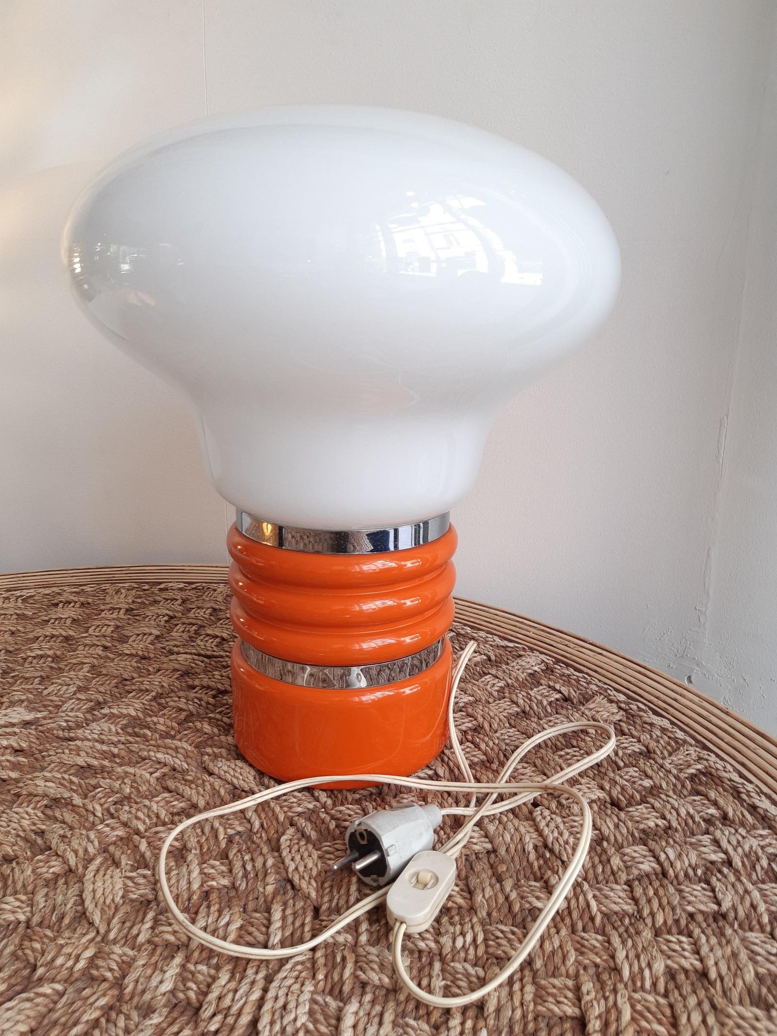 Italienische Glühbirnenlampe in Orange von Enrico Tronconi, Space Age, 1970er Jahre 5