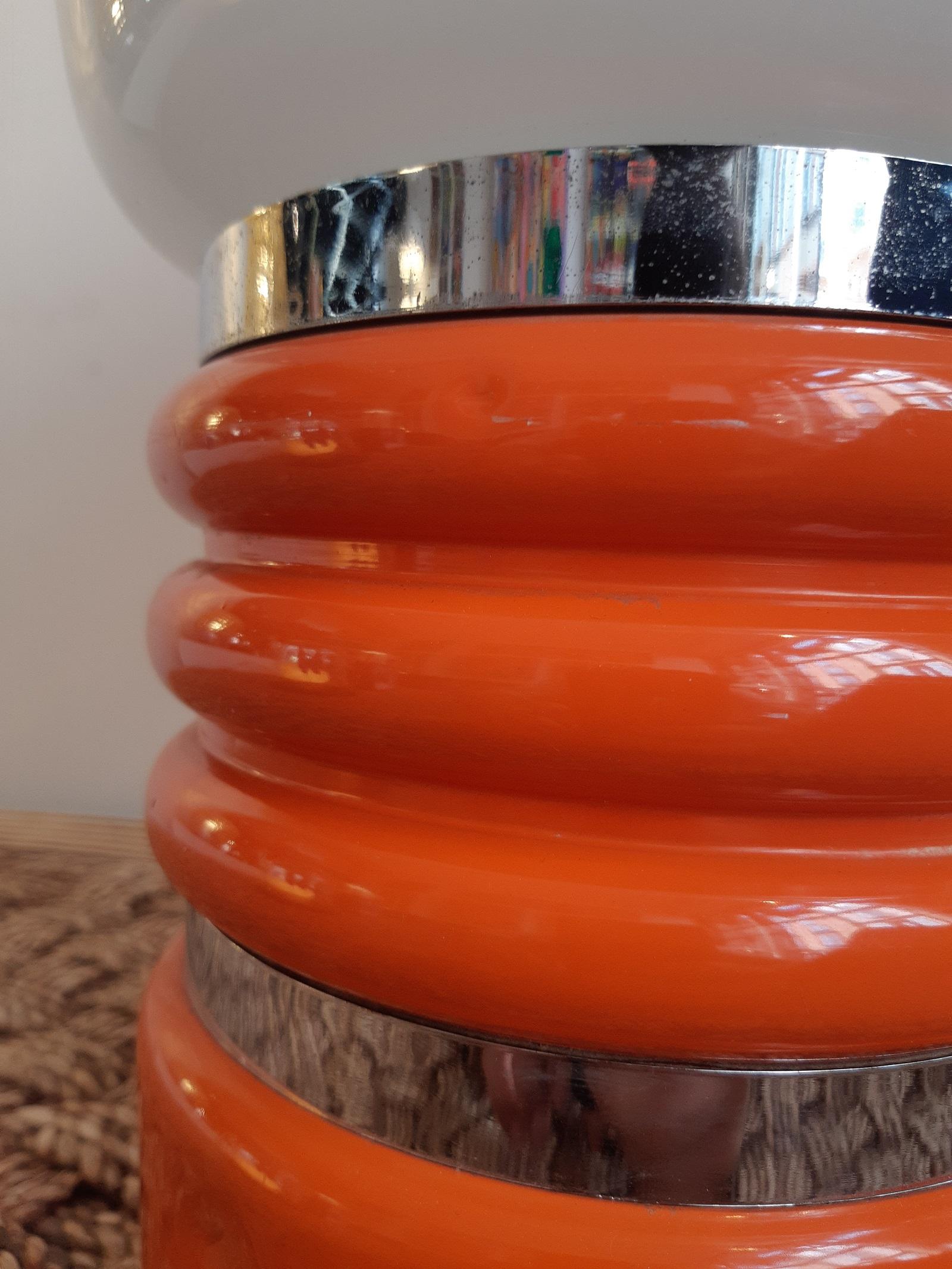 Italienische Glühbirnenlampe in Orange von Enrico Tronconi, Space Age, 1970er Jahre 2