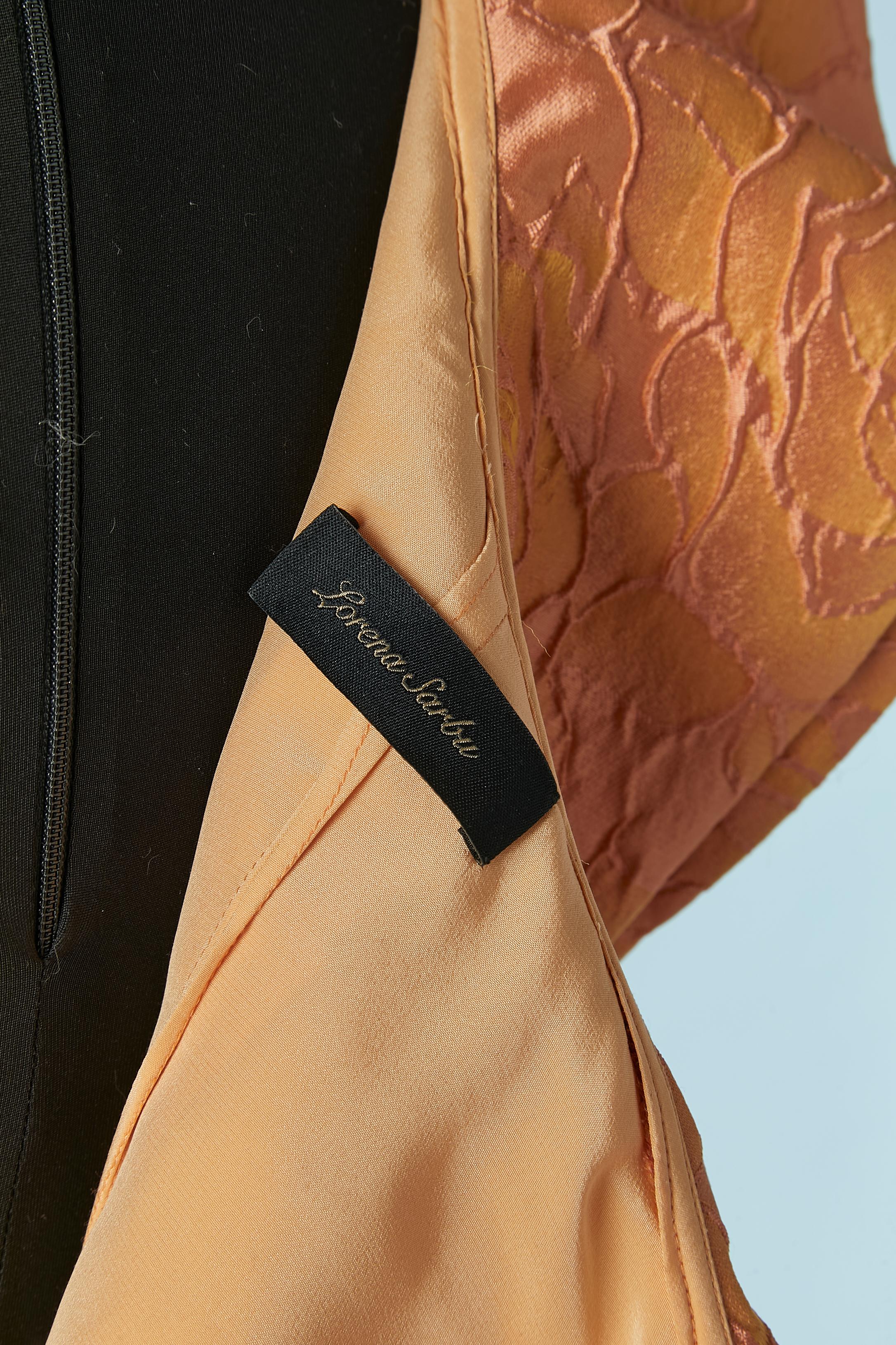 Robe de cocktail à une épaule en jacquard orange LORENA SARBU en vente 2