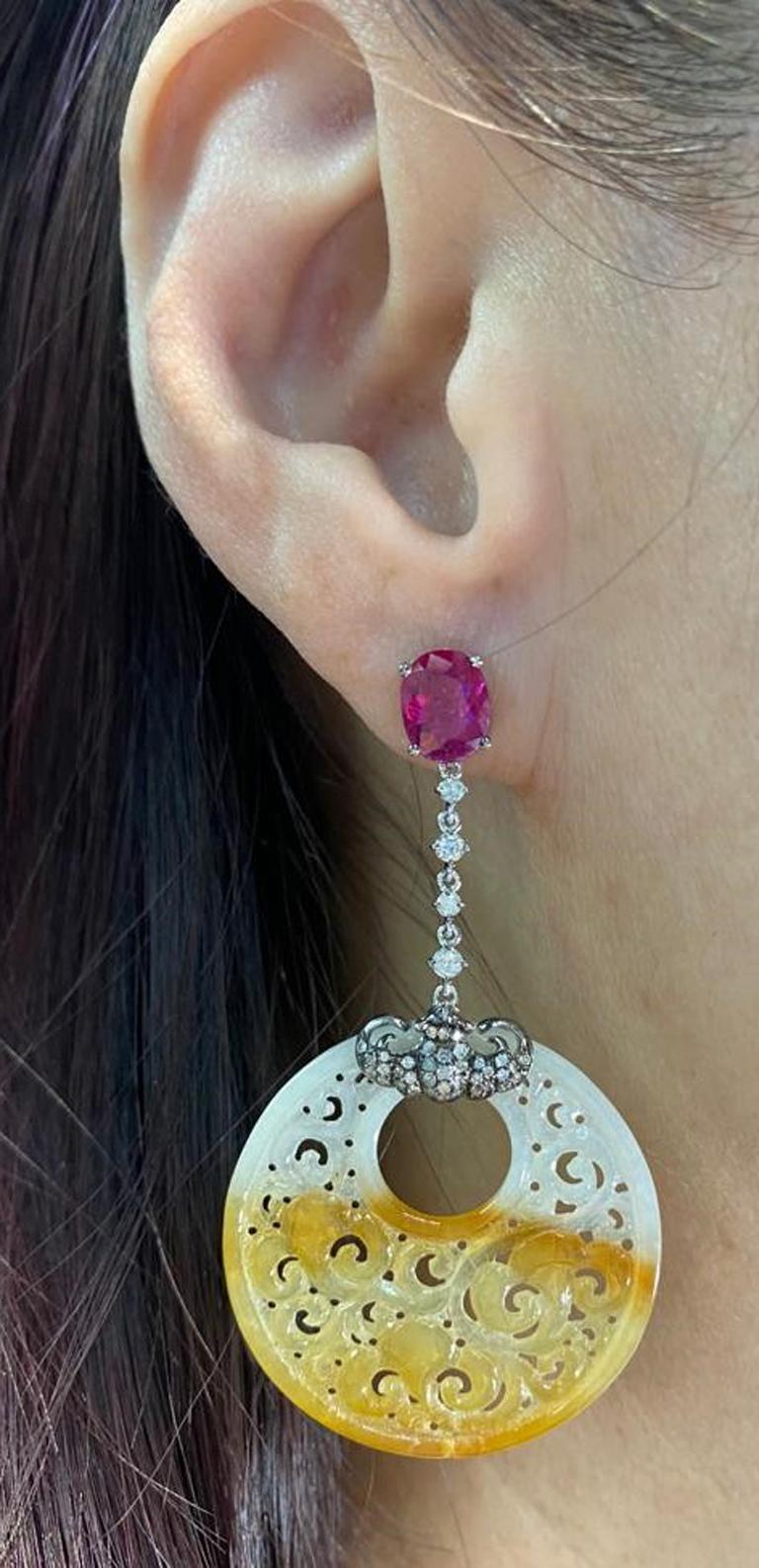 jade chandelier earrings