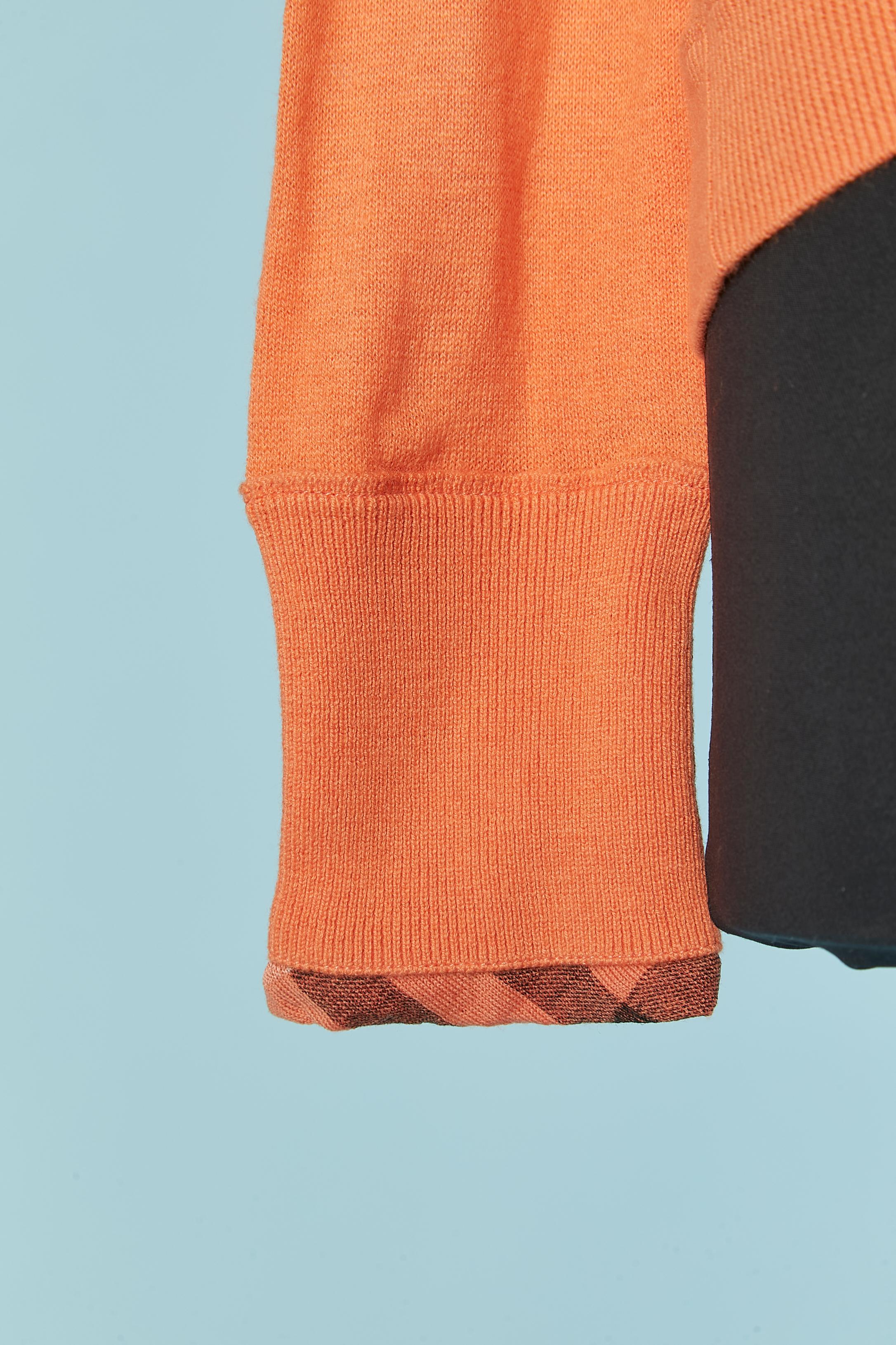 Cardigan BURBERRY BRIT orange, neuf avec étiquette Neuf - En vente à Saint-Ouen-Sur-Seine, FR