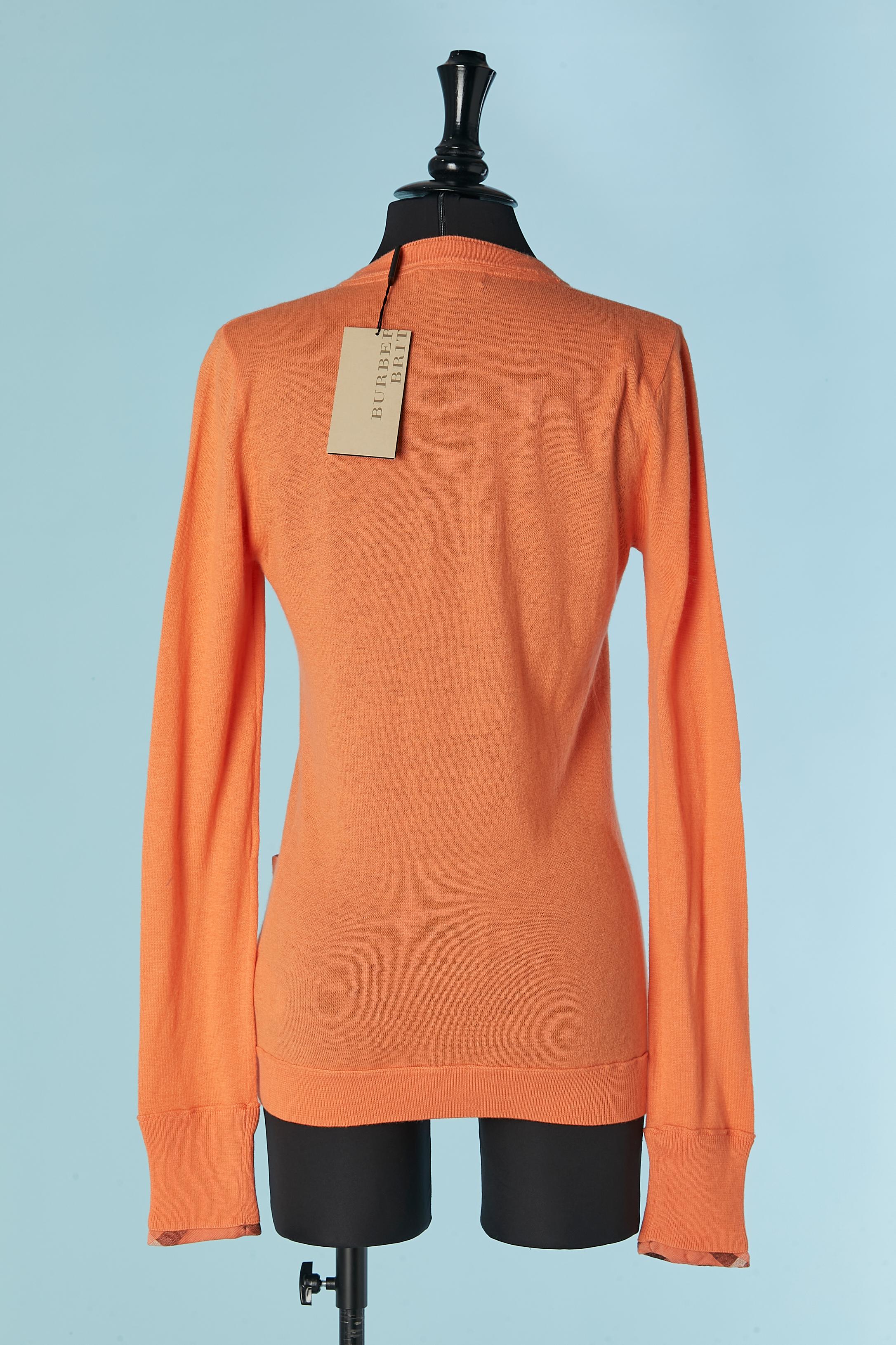 Cardigan BURBERRY BRIT orange, neuf avec étiquette en vente 1