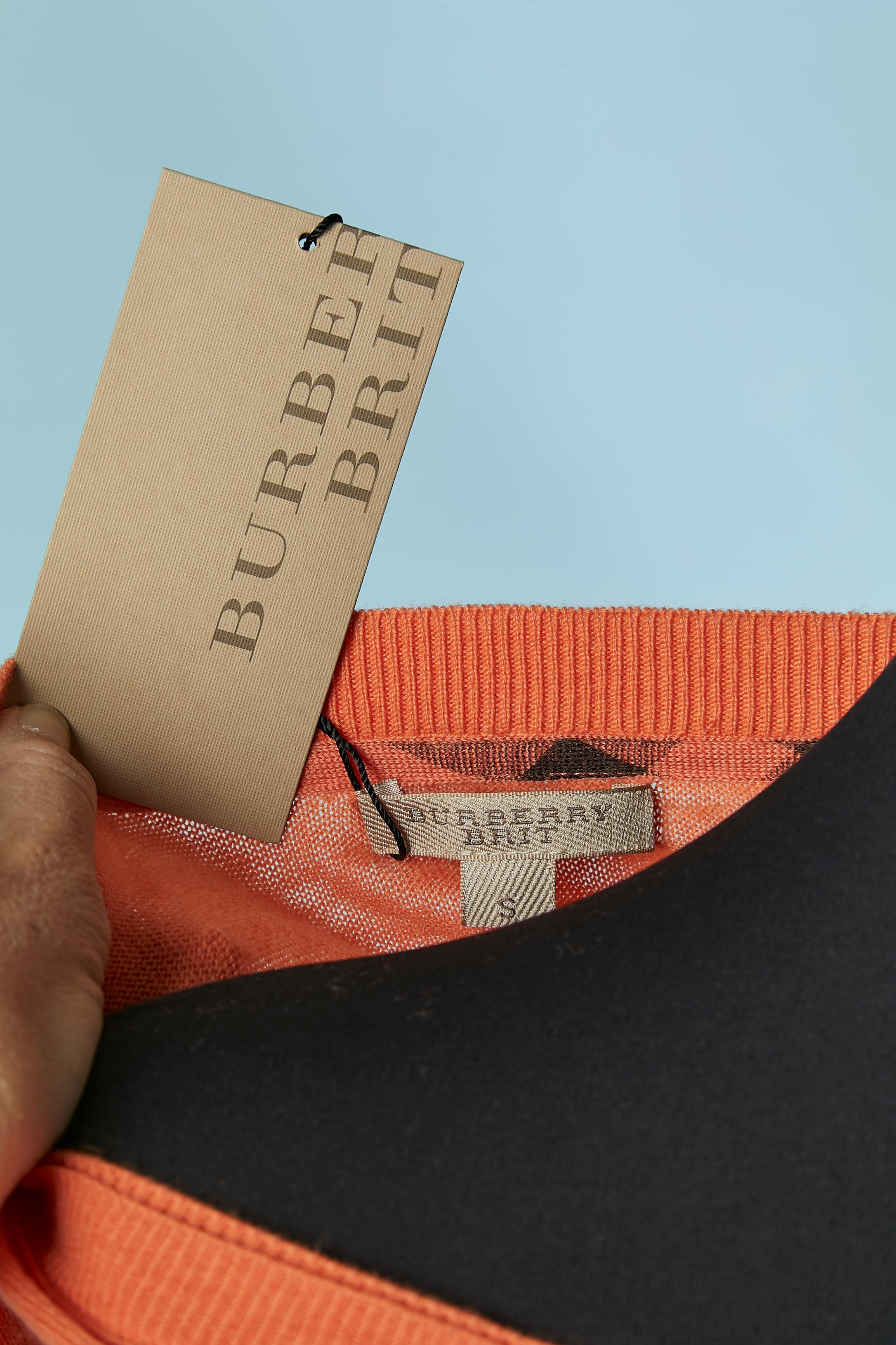 Cardigan BURBERRY BRIT orange, neuf avec étiquette en vente 2
