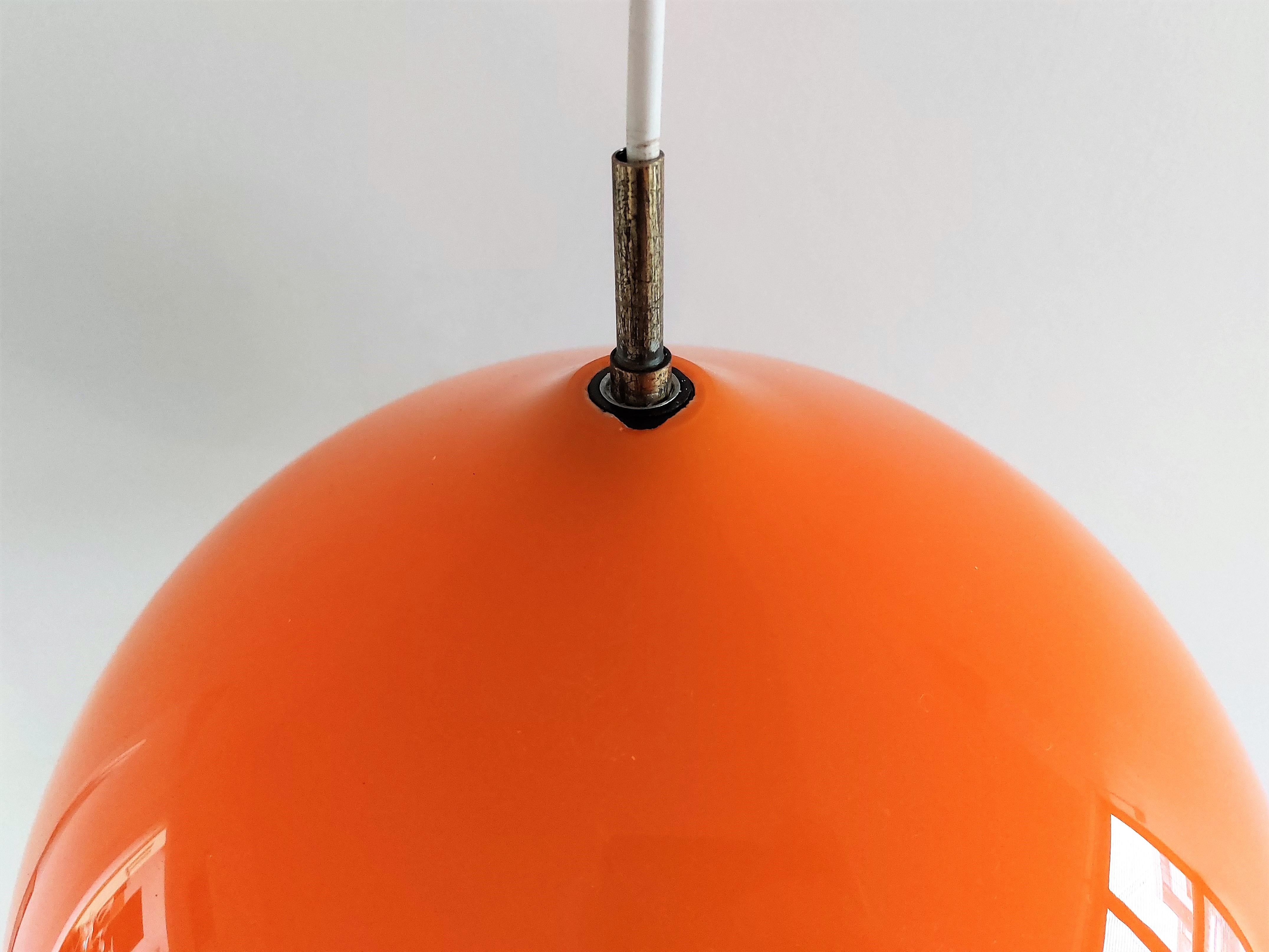 Orangefarbene L51 'Cipola' Pendelleuchte von Alessandro Pianon für Vistosi, Italien, 1950er Jahre (Italienisch)