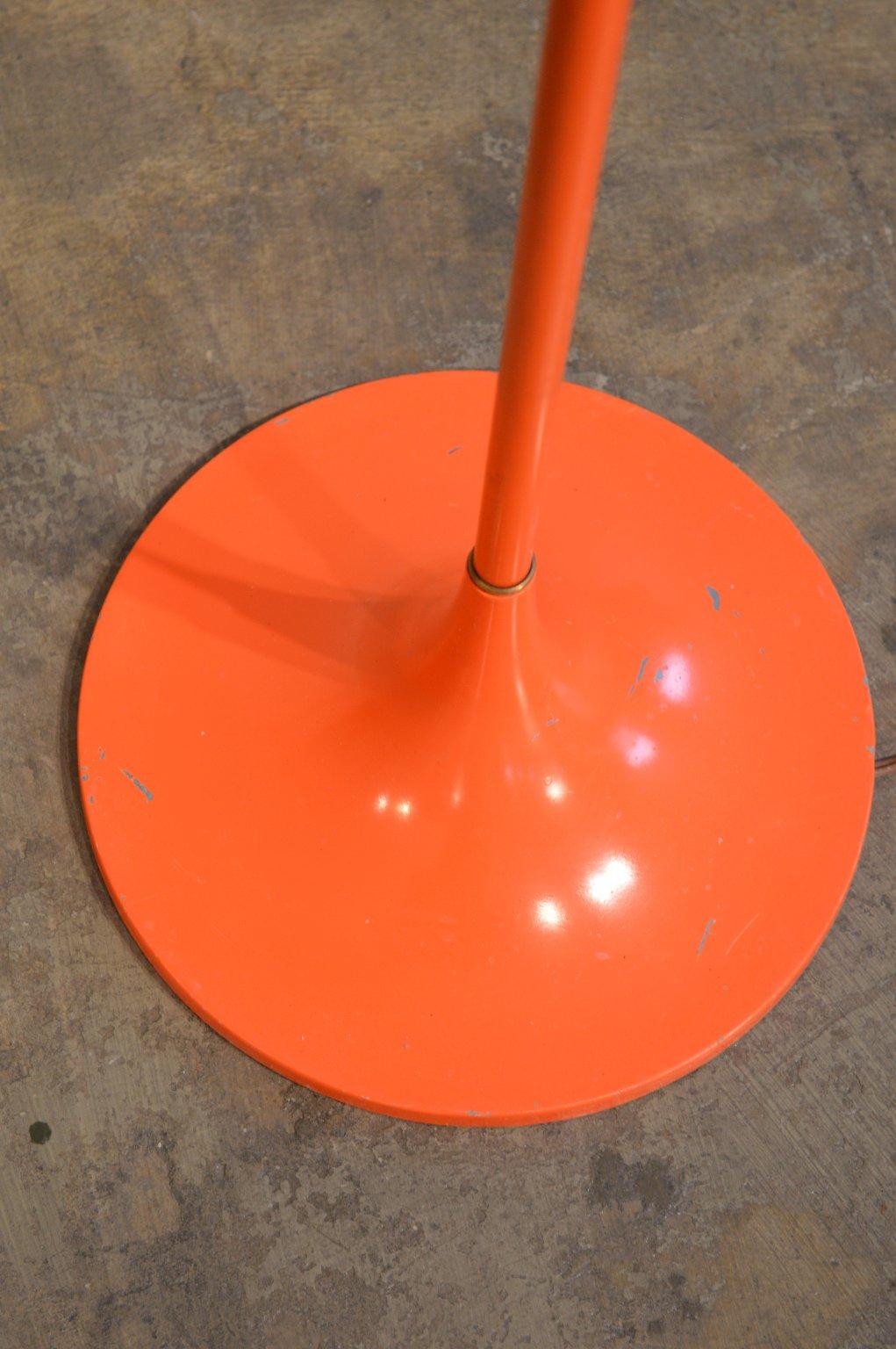 Mid-20th Century Mid Century Orange Articulating Floor Lamp by Richard Barr and Harold Weiss
