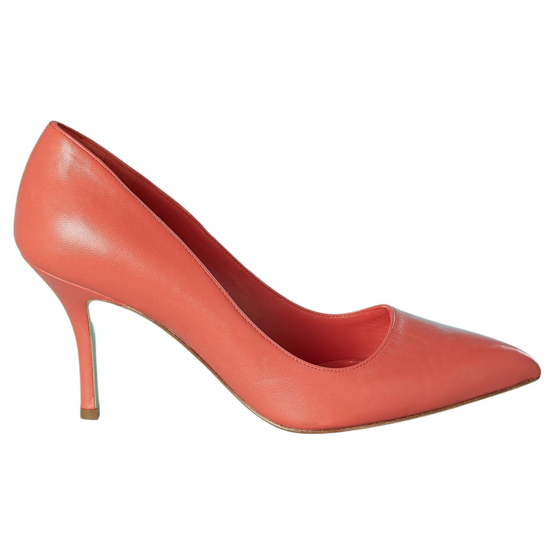 Escarpin en cuir orange Luca Valentini NEW 