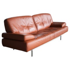 Orange Leather Sofa Model 2700, Rolf Benz, Germany, Labeled