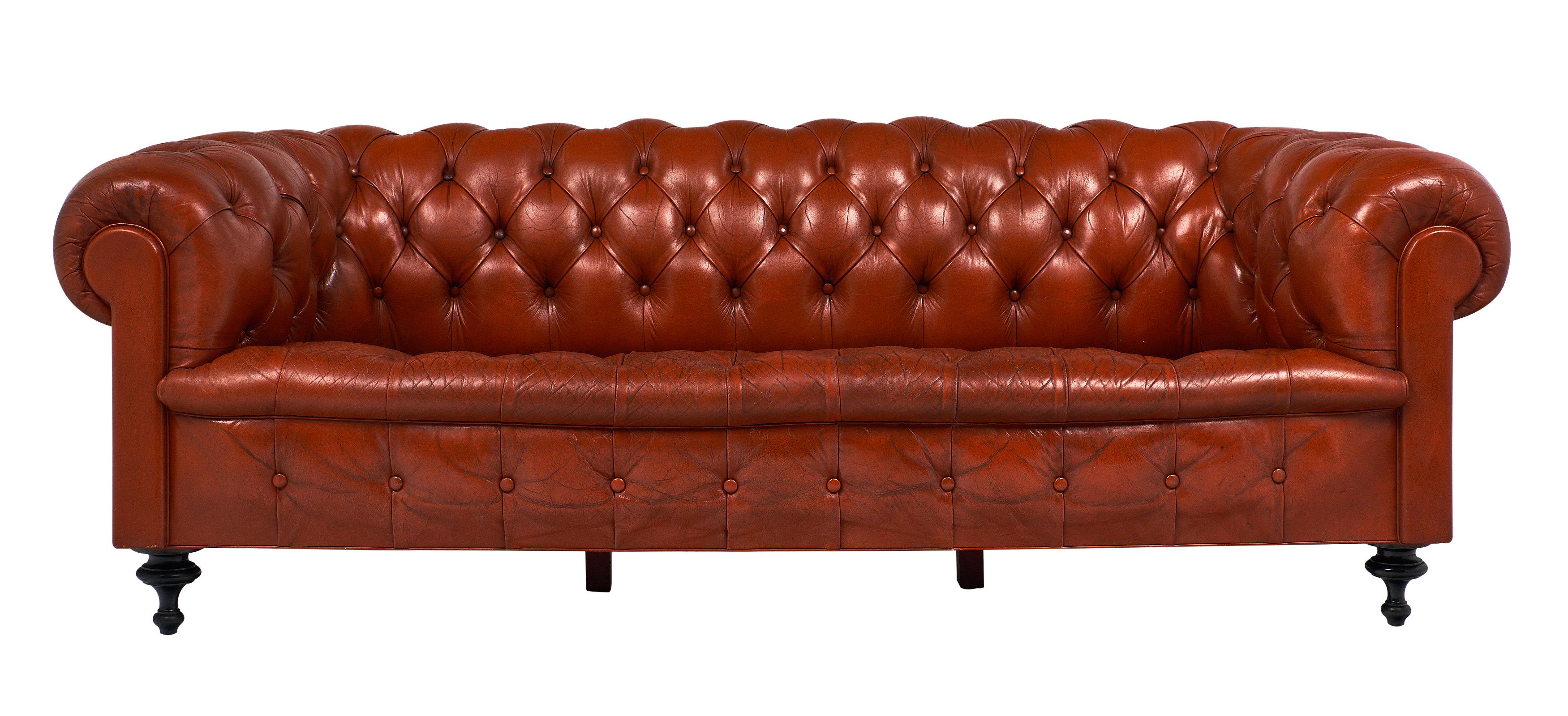 orange chesterfield sofa