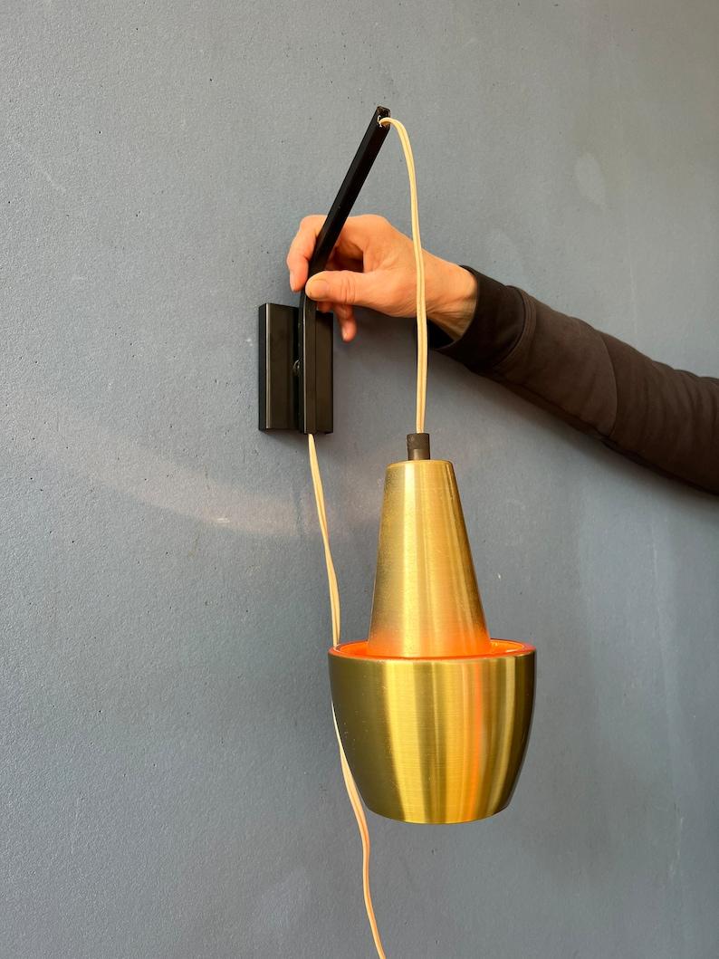 20th Century Orange Light Danish Mid Century Space Age 'Rod' Wall Lamp For Sale