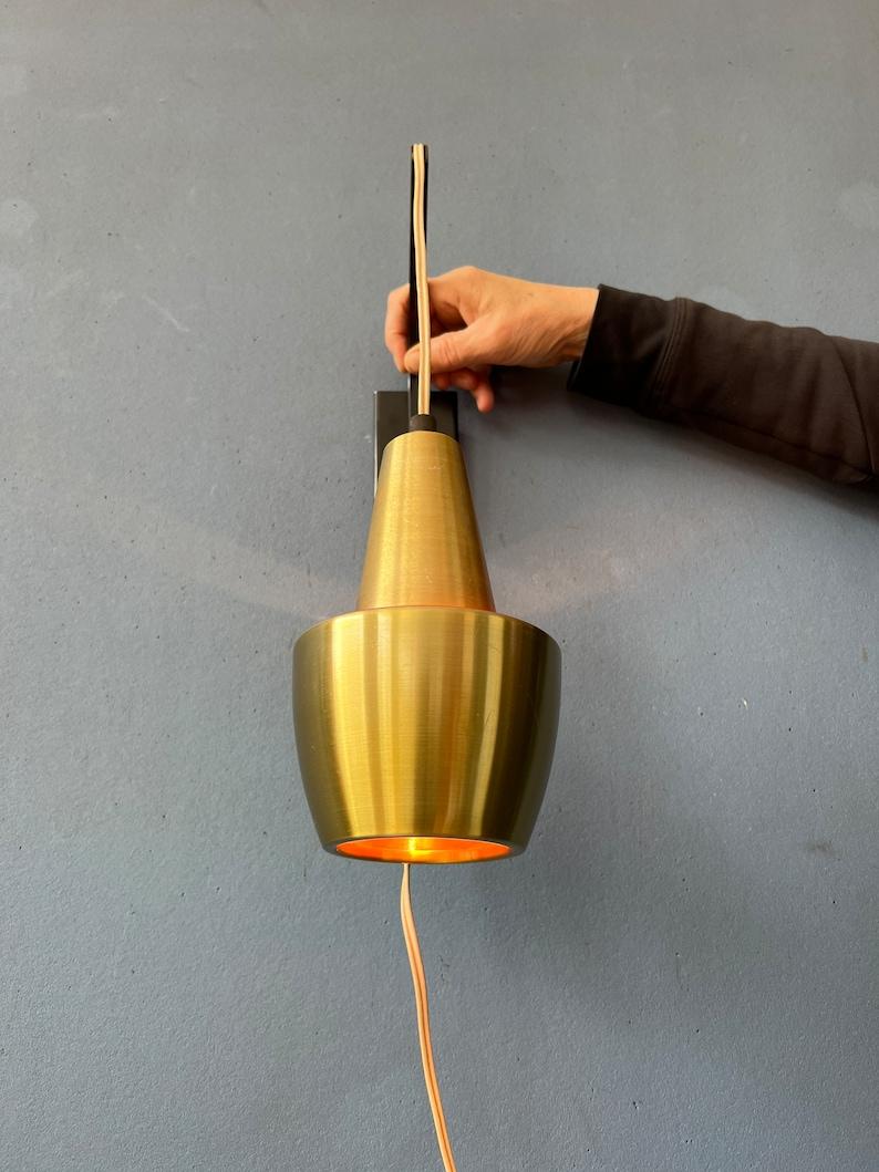Orange Light Danish Mid Century Space Age 'Rod' Wall Lamp For Sale 2