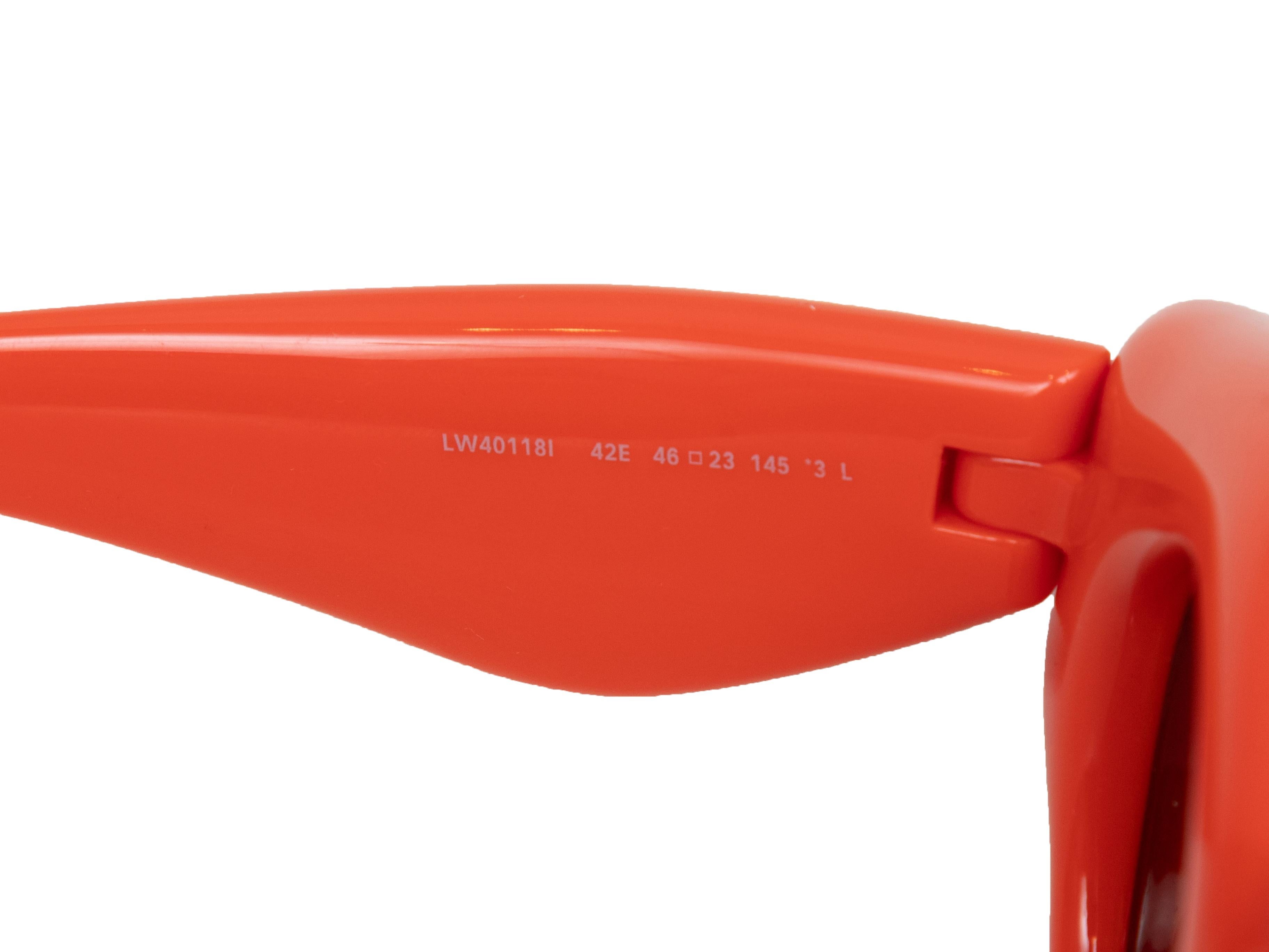 Orange Lunettes de soleil gonflées Loewe Wayfarer orange en vente