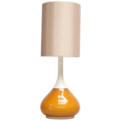 Orange Long Neck Vintage Murano Glass Lamp