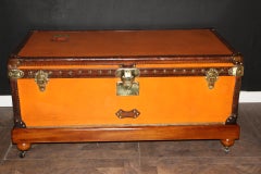 Orange Louis Vuitton Steamer Trunk, Orange Vuitton Trunk, Vuitton Trunk