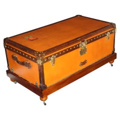 Orange Louis Vuitton Steamer Trunk, Orange Vuitton Trunk, Vuitton Trunk