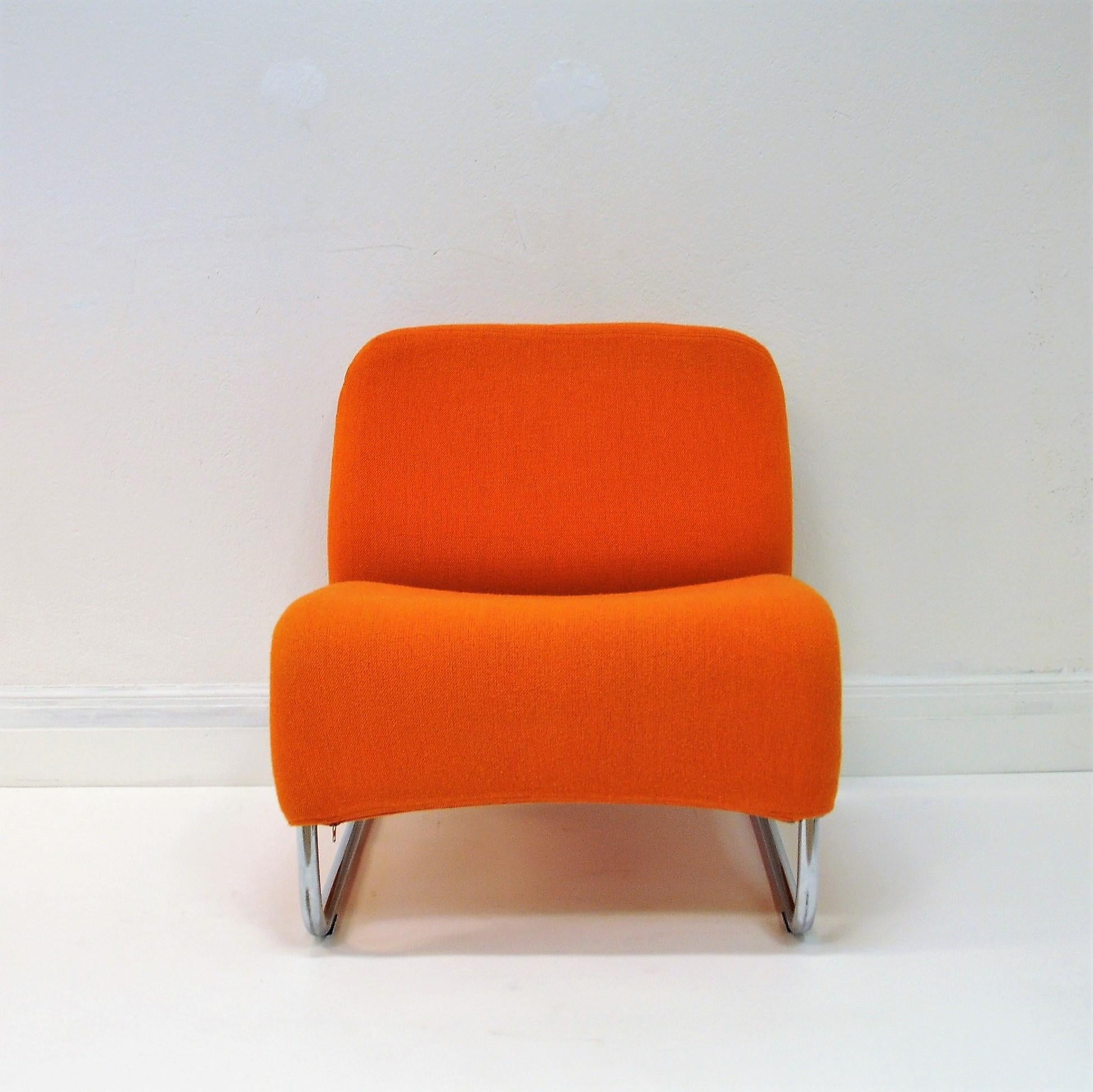 Norwegian Orange Lounge Chair Ecco by Møre Design Team 1970, Norway