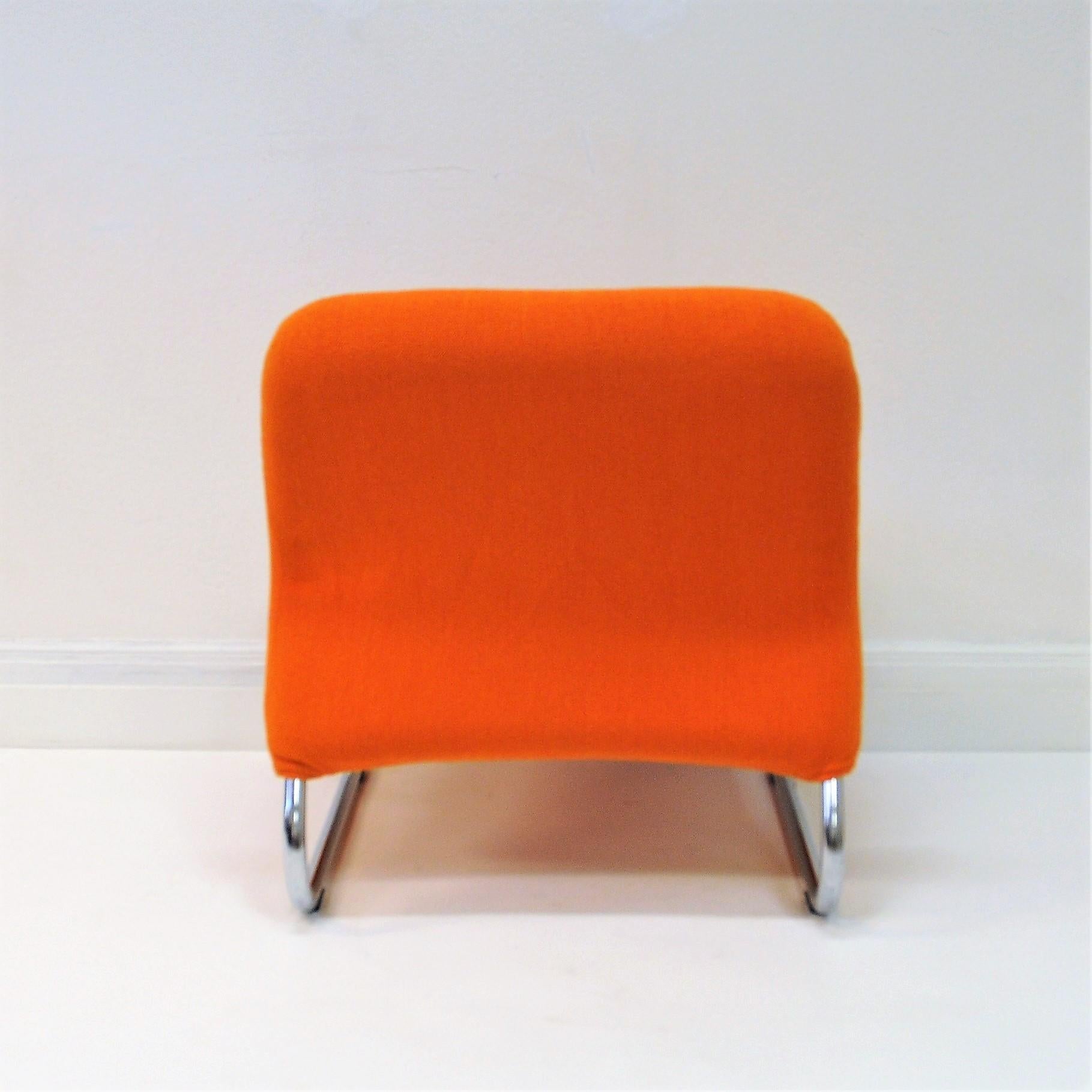 Orange Lounge Chair Ecco by Møre Design Team 1970, Norway In Good Condition In Stockholm, SE