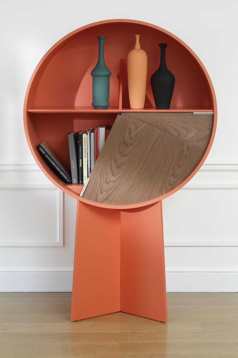 Orange Luna Storage Cabinet by Patricia Urquiola For Sale at 1stDibs