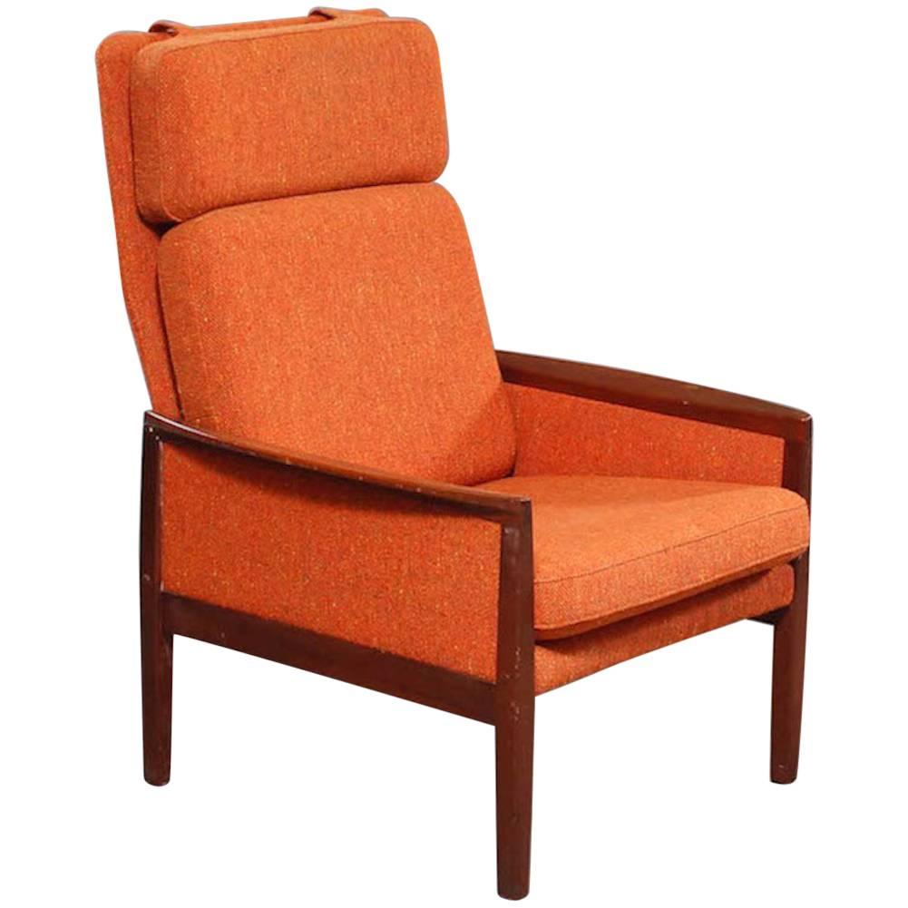 Orange Mahogany Armchair For Sale