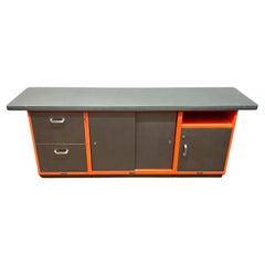 Orange McDowell Craig Industrial Steel Storage Credenza (2 avl.)
