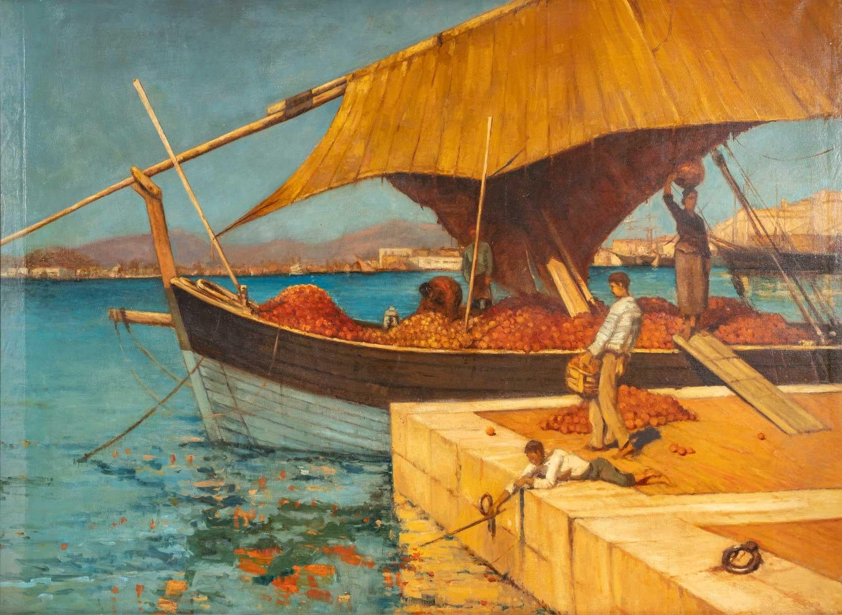 Oiled Orange Merchants on the Mediterranean Coast, 19th Century