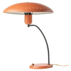 Orange Metal Table Lamp Designed by Louis Kalff for Philips Model Junior
