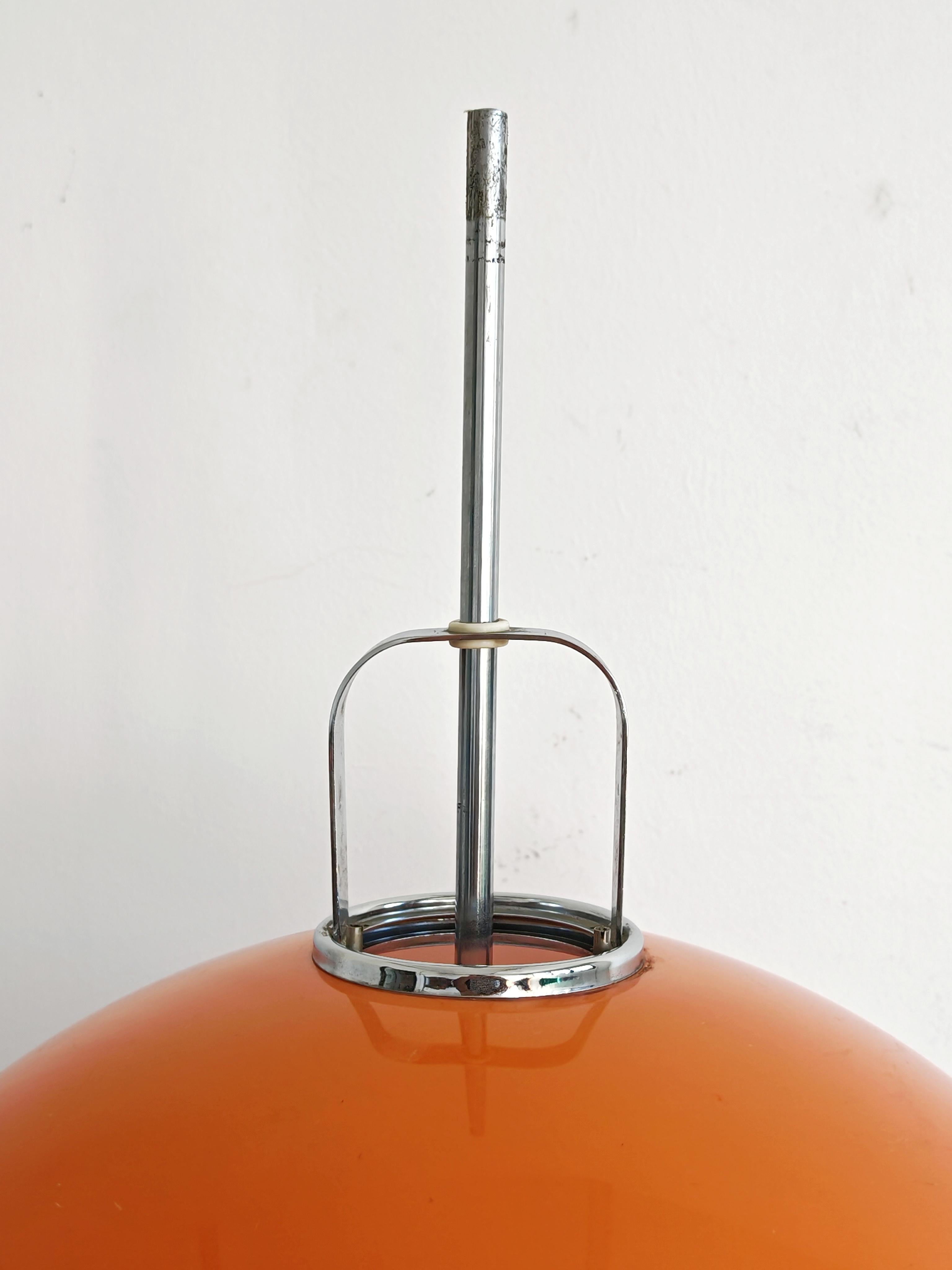 Sloveno Lampada da terra arancione Mid Century Modern 