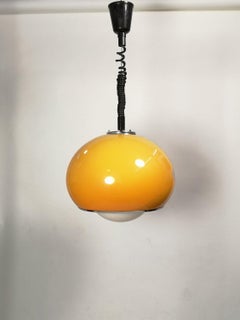 Orange Mid-Century Modern Meblo Pendant Harvey Guzzini '50273'