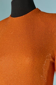 Minivestido naranja con adorno de strass naranja ALEXANDRE VAUTHIER Nuevo
