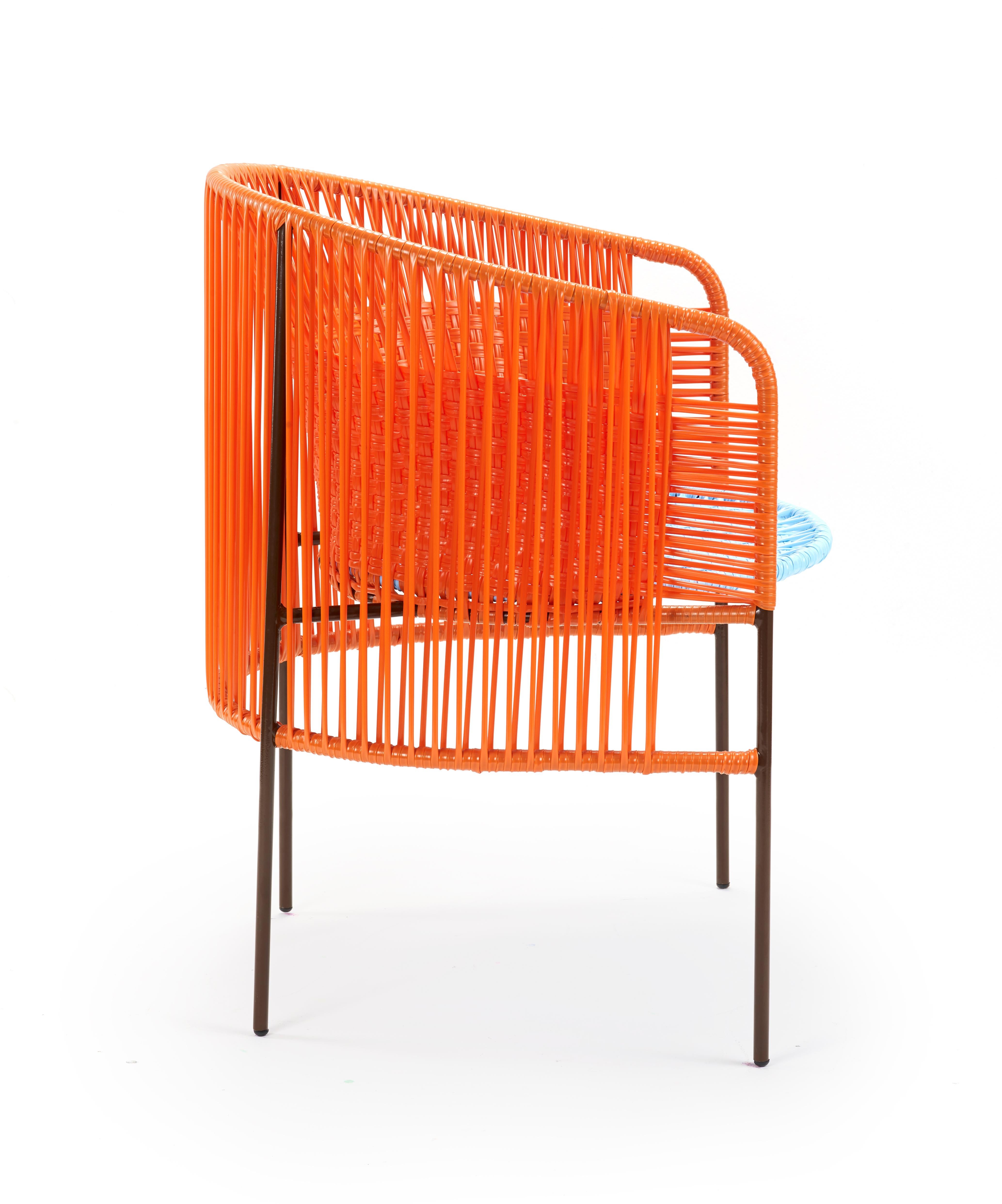 German Orange Mint Caribe Dining Chair by Sebastian Herkner For Sale