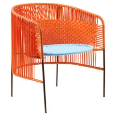 Chaise longue Caribe orange menthe de Sebastian Herkner
