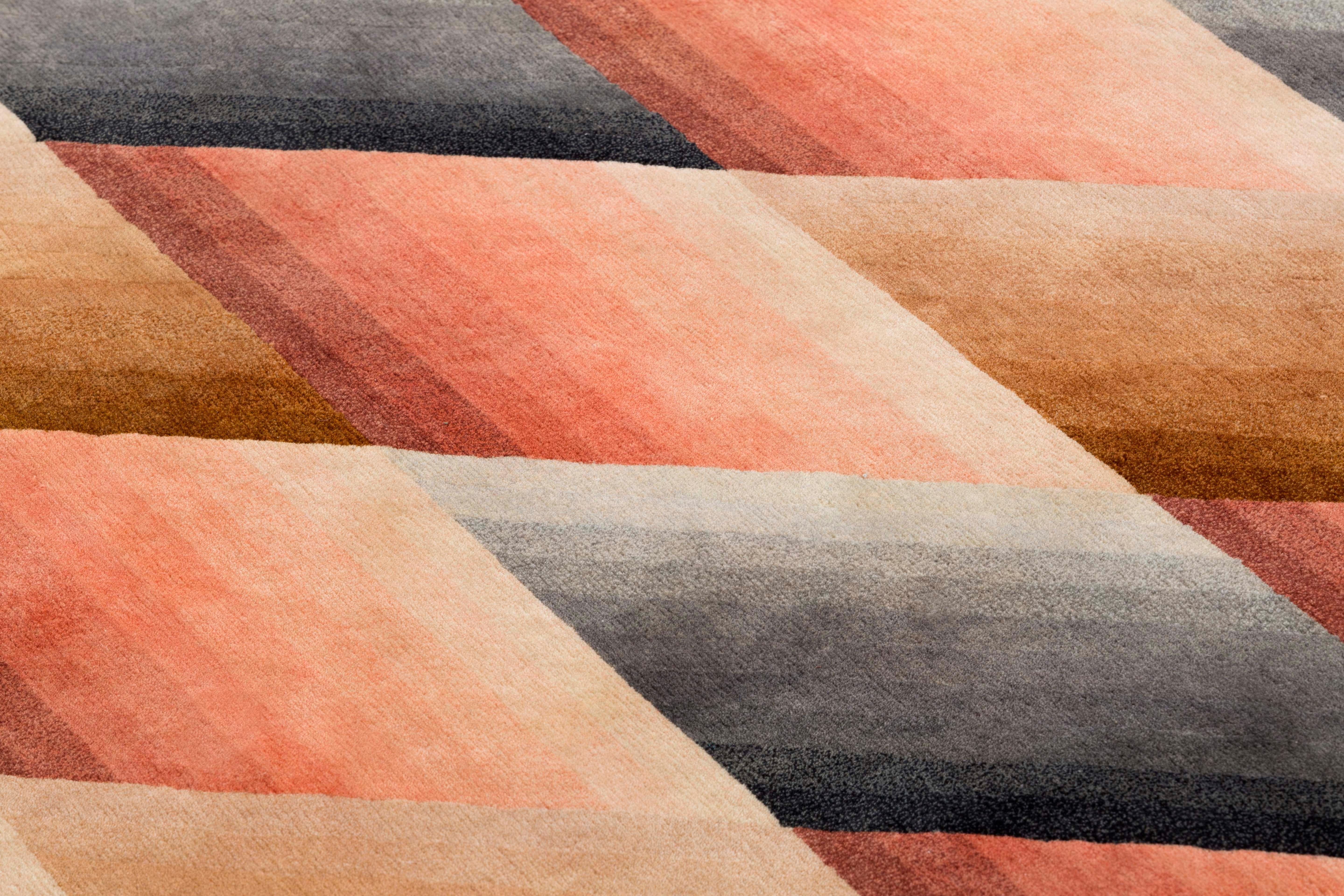 Contemporary Orange Mirage Rug by Gandia Blasco For Sale
