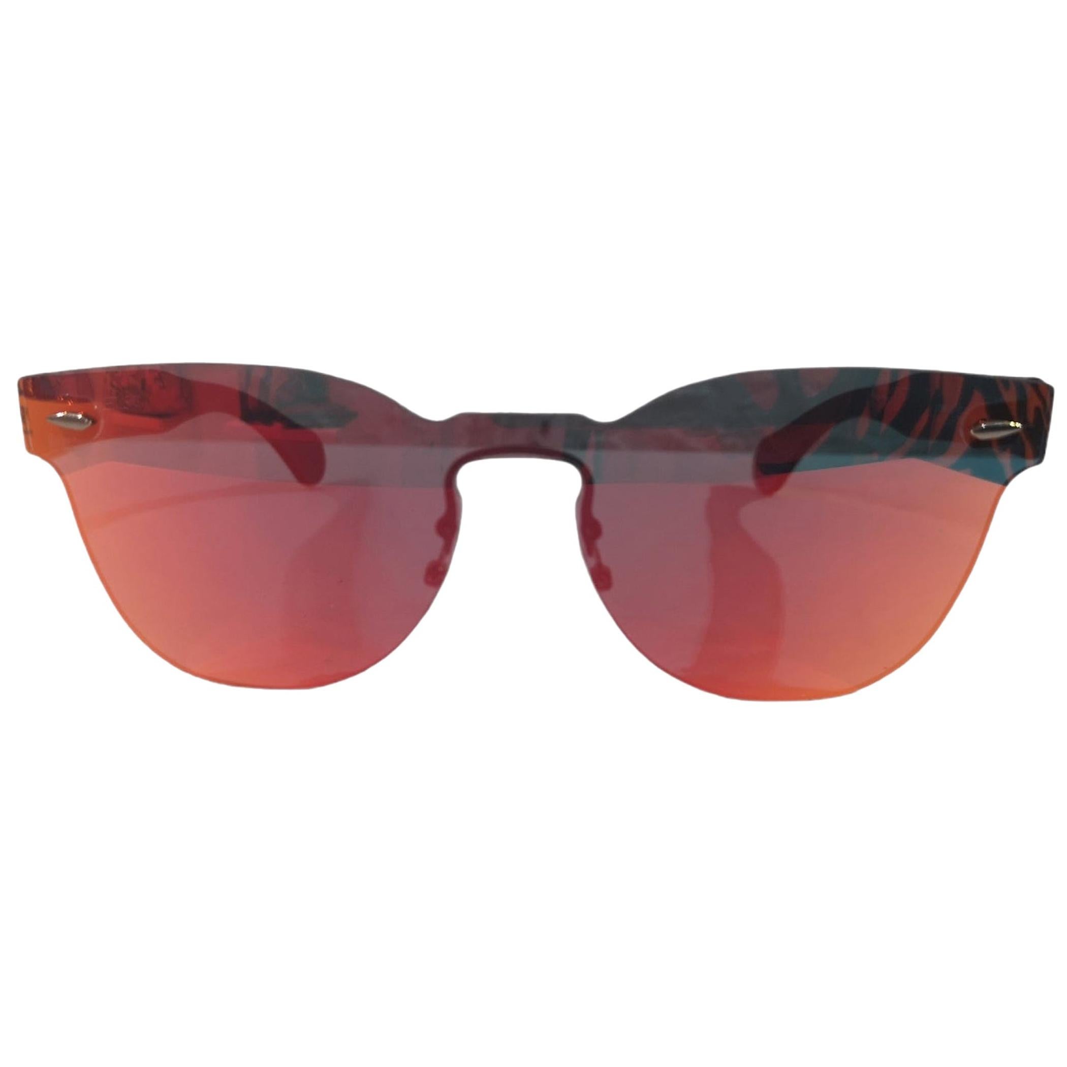 Orange mirrored sunglasses at 1stDibs